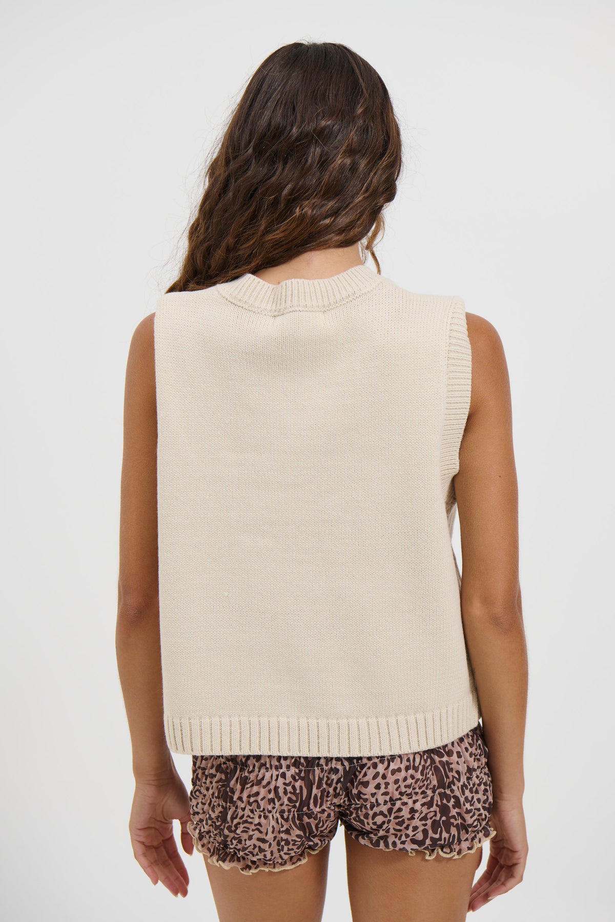 Cassia Knitted Vest Cream