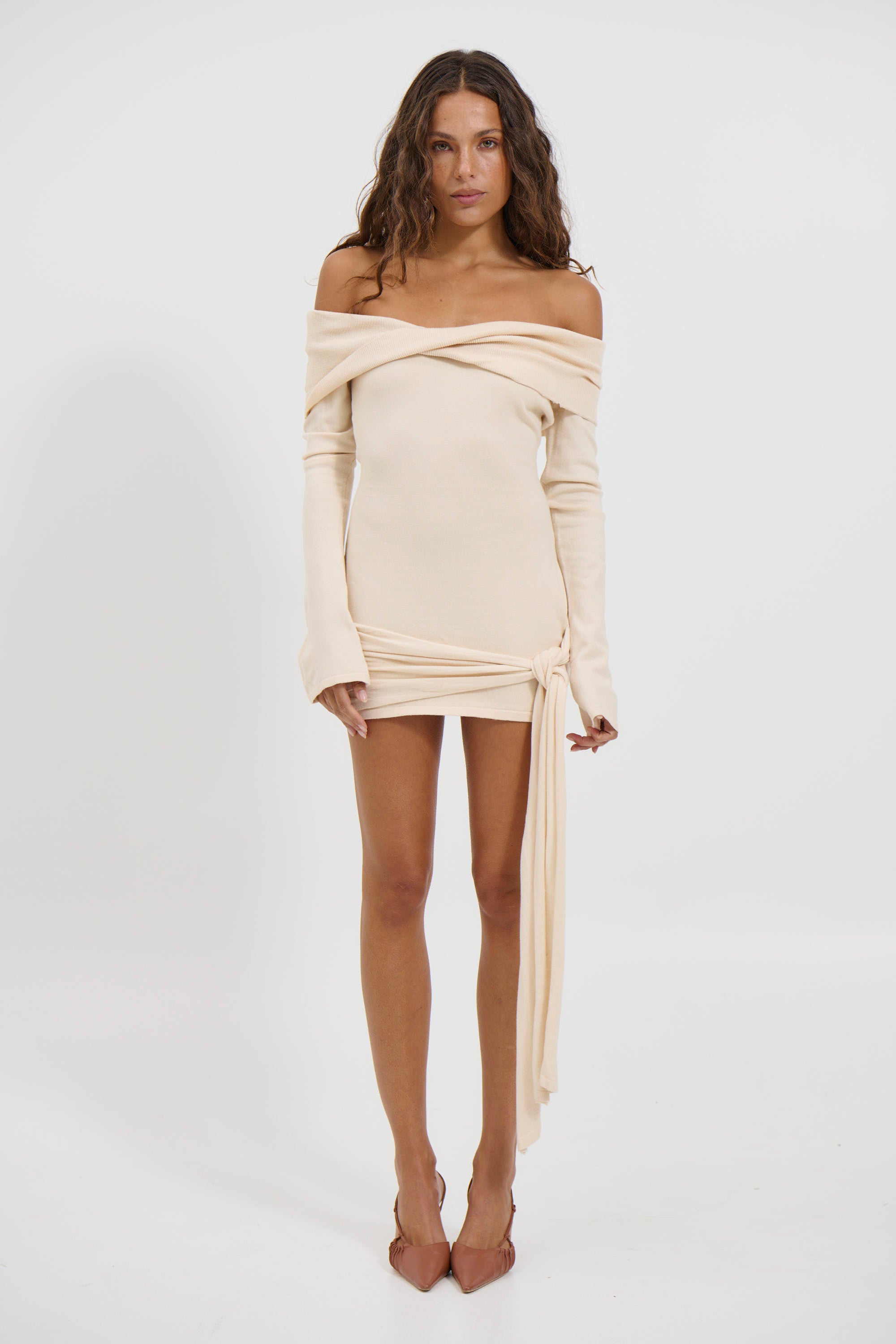 Makenzie Mini Dress Cream - FINAL SALE