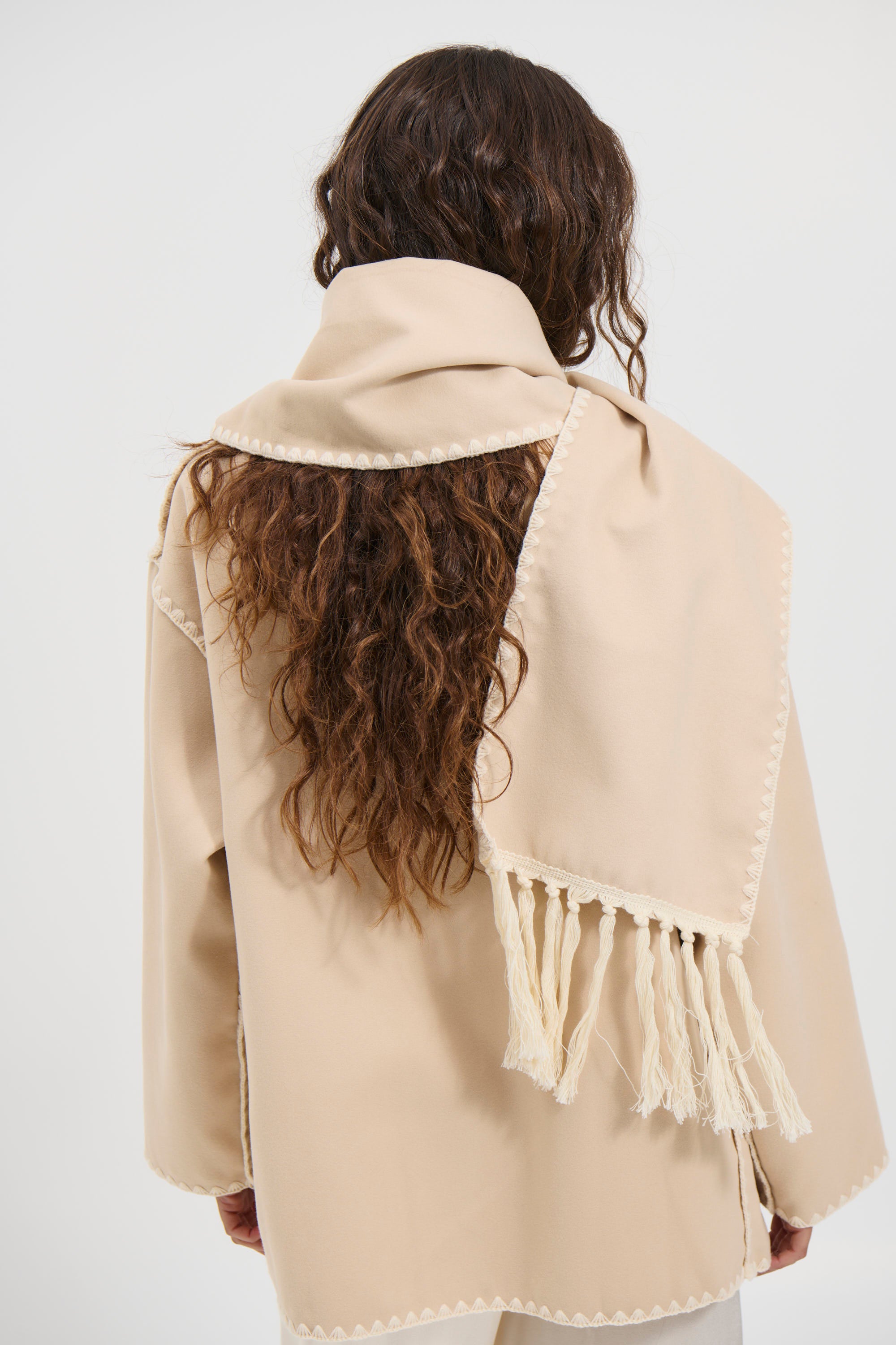 Alaska Scarf Jacket Beige