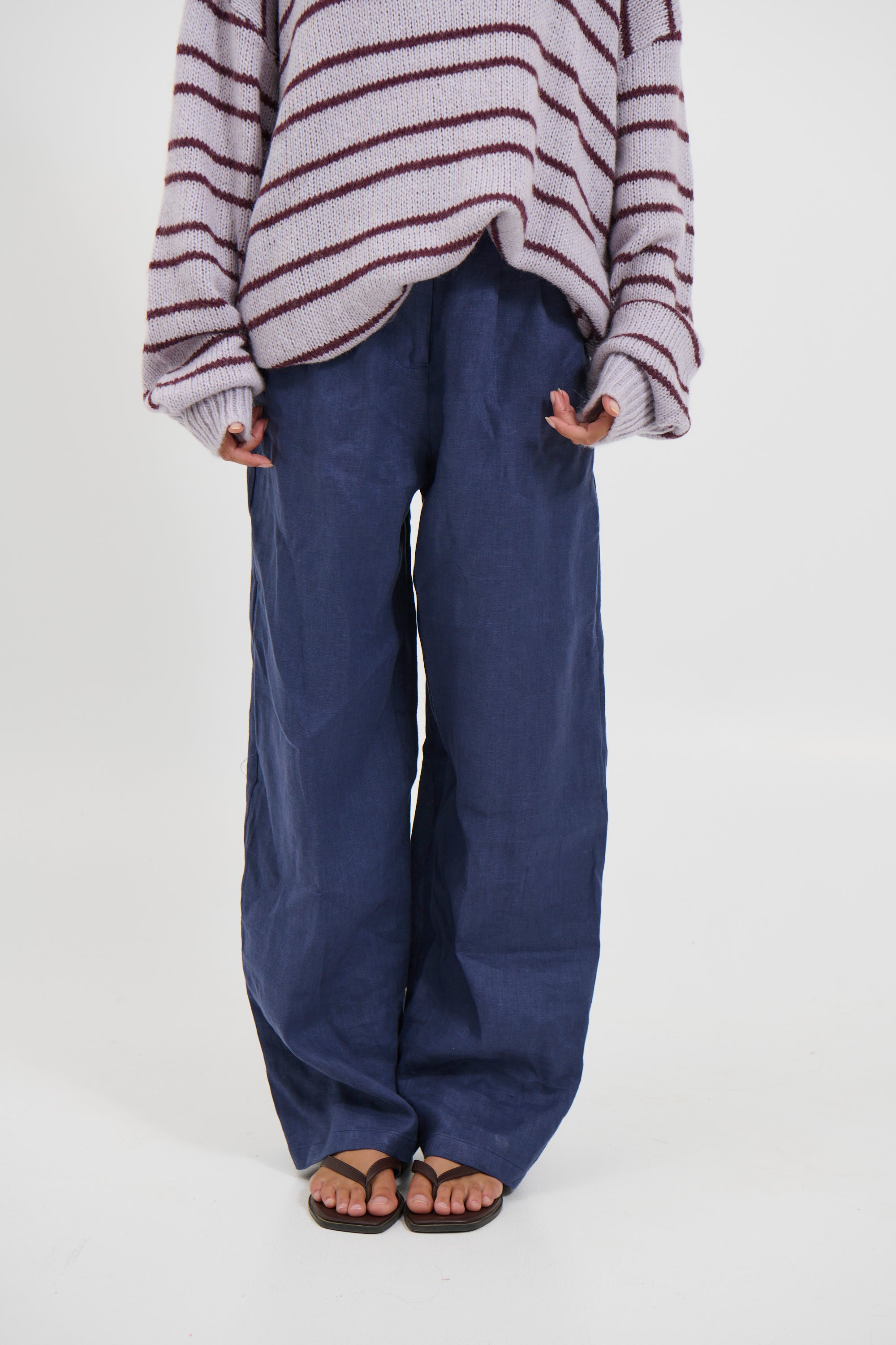 Laney Linen Pant Navy