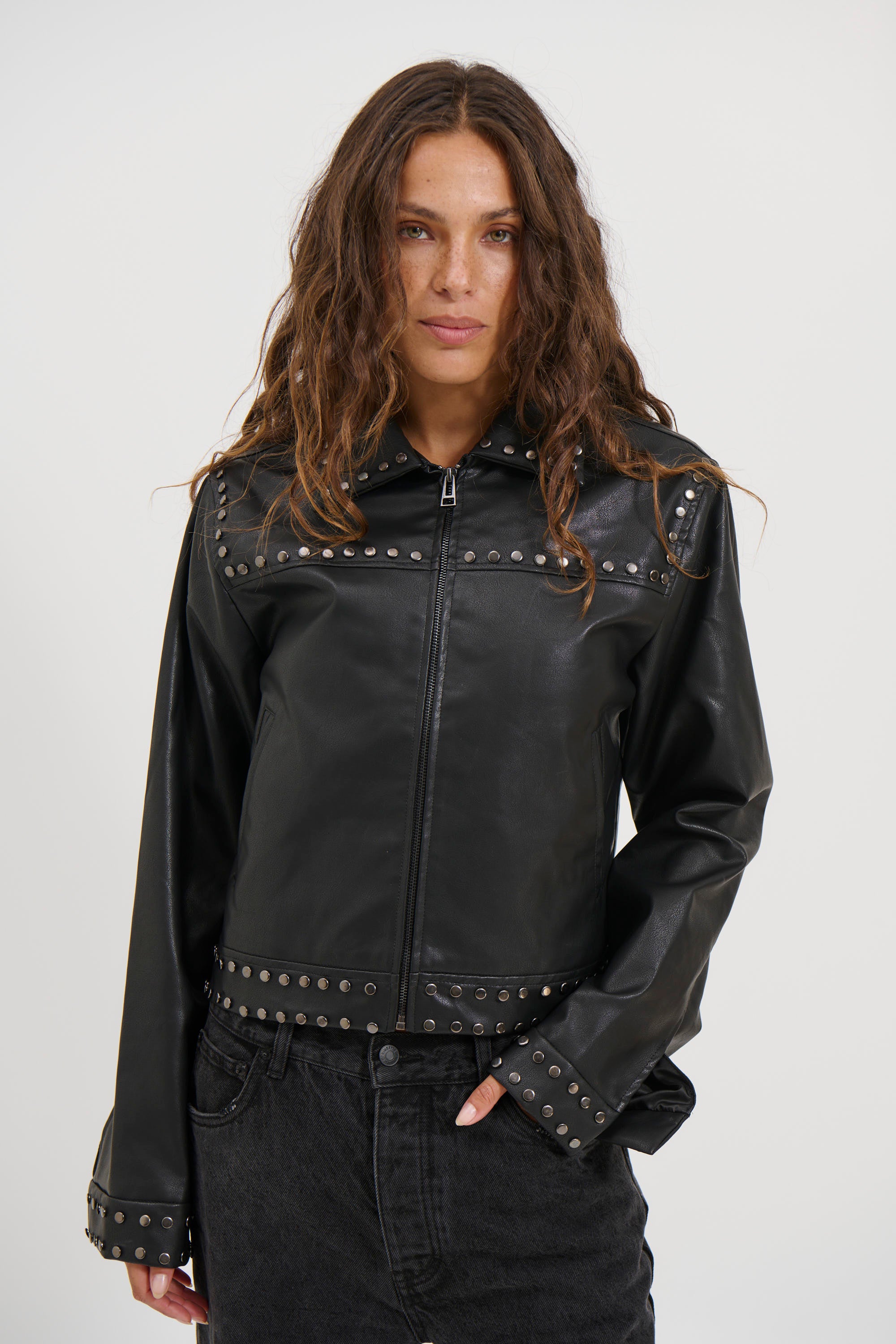 Meggie Studded Jacket Black