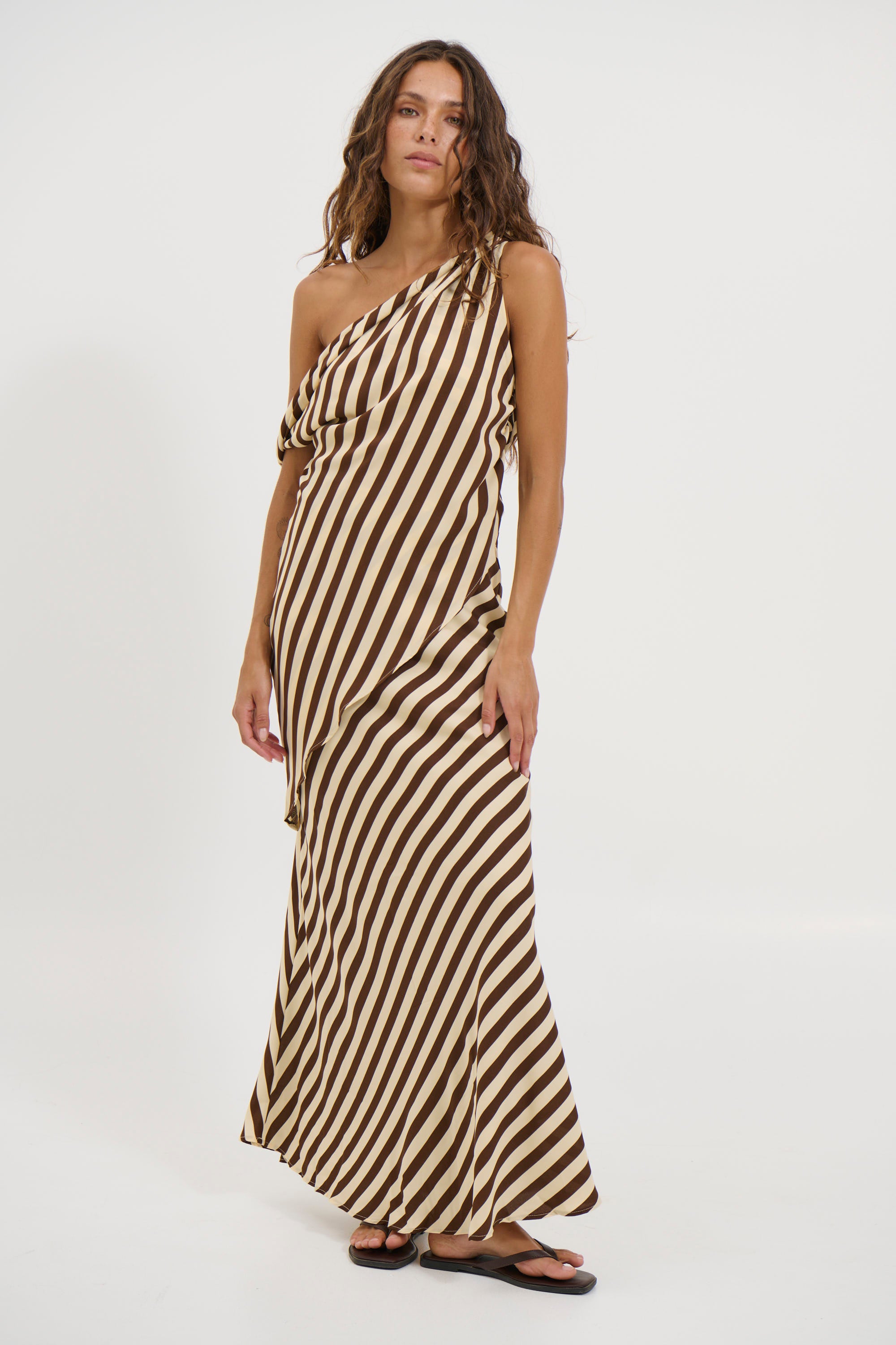 bronze snake brown dress Patrice Maxi Dress Chocolate - FINAL SALE