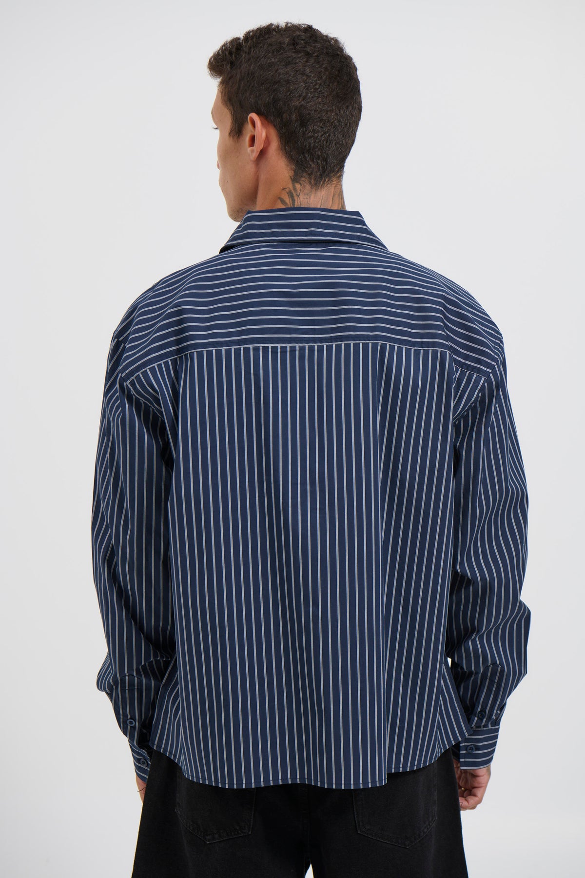 Long Sleeve Box Shirt Navy