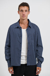 Long Sleeve Box Shirt Navy