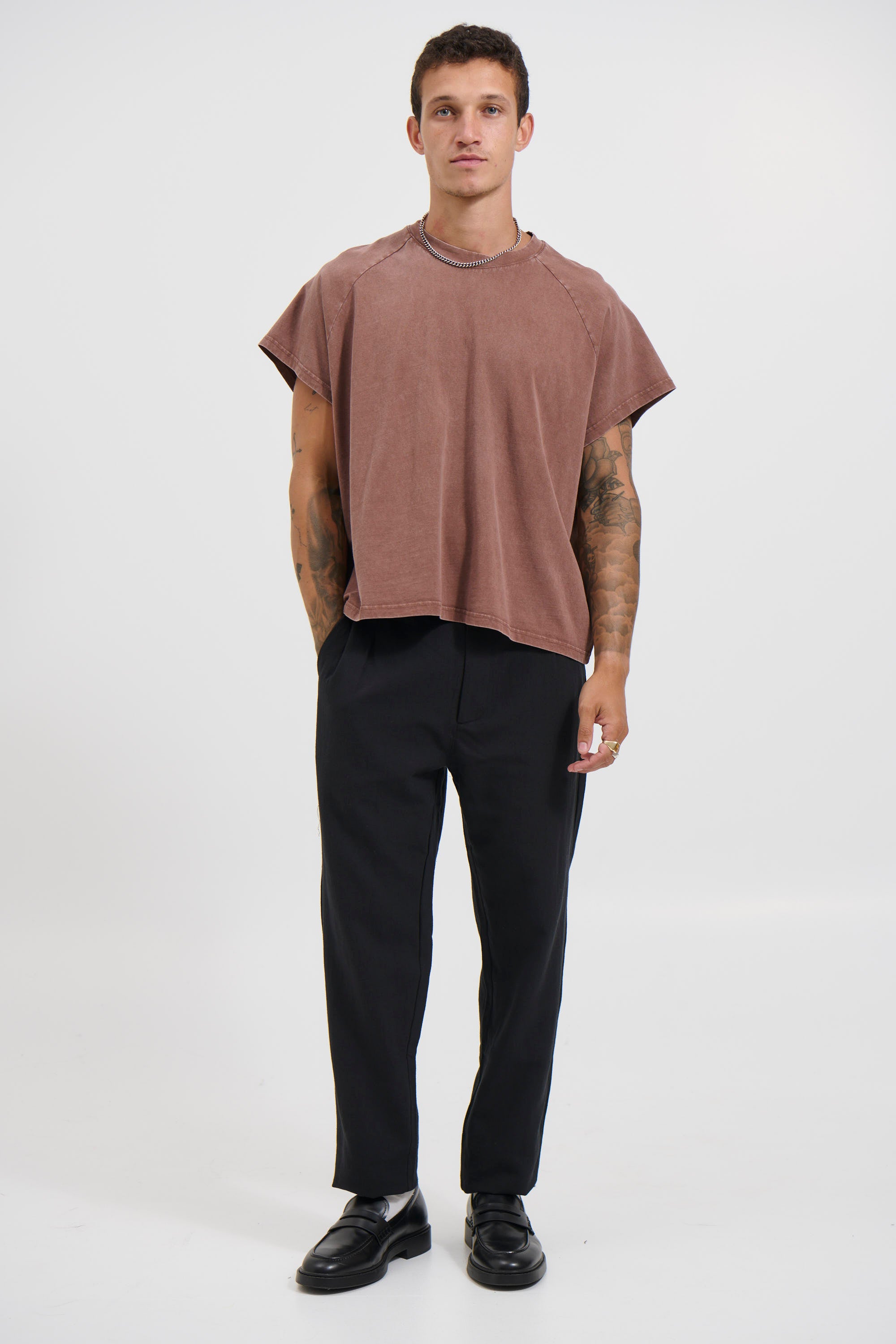 Raglan Crop Box Tank Acid Choc