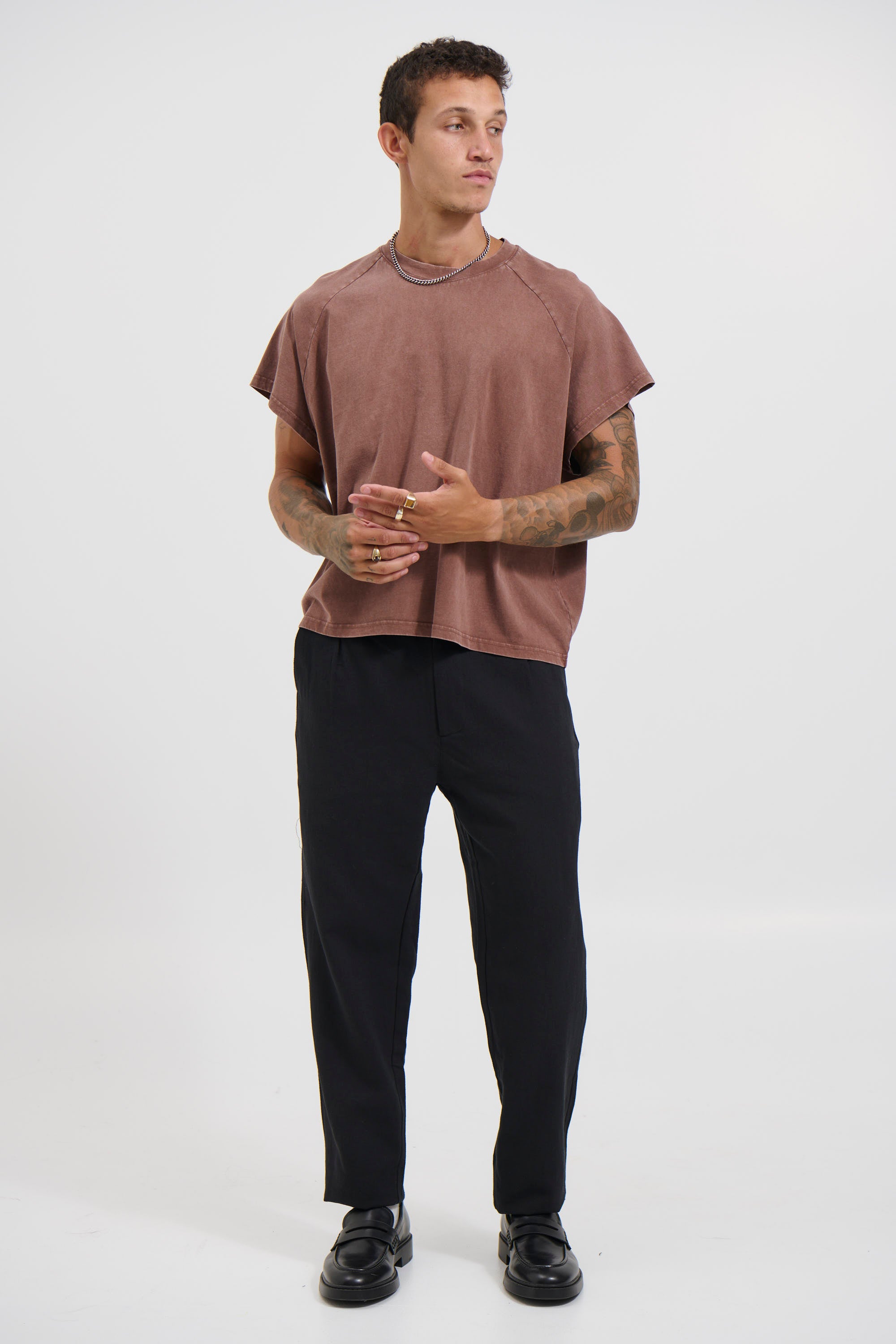 Raglan Crop Box Tank Acid Choc