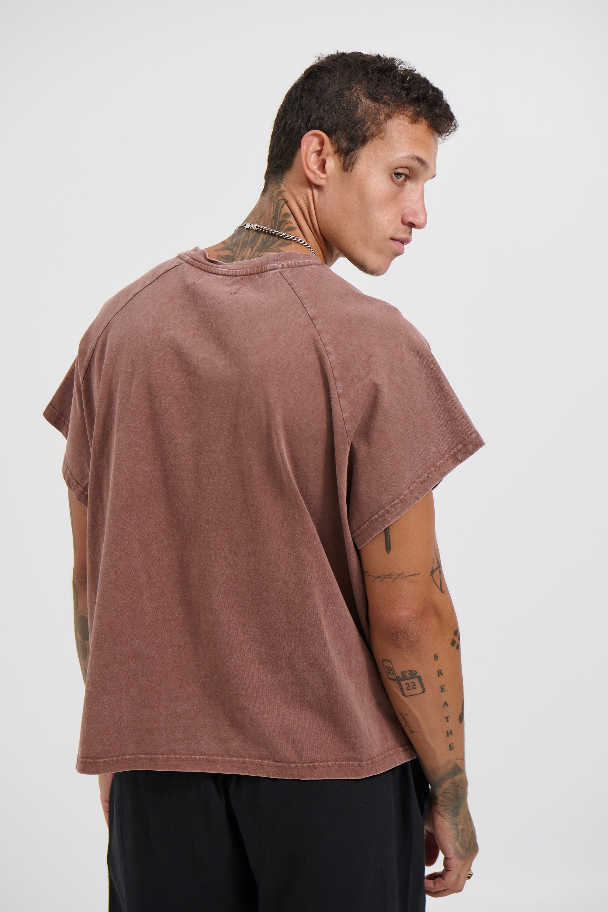 Raglan Crop Box Tank Acid Choc
