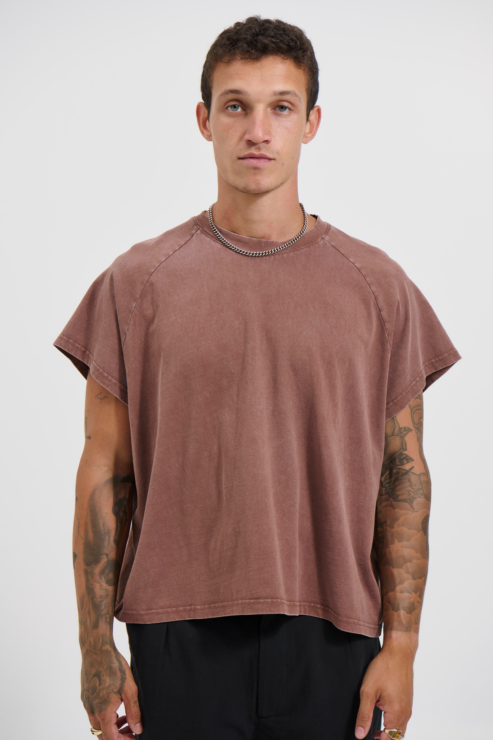 Raglan Crop Box Tank Acid Choc