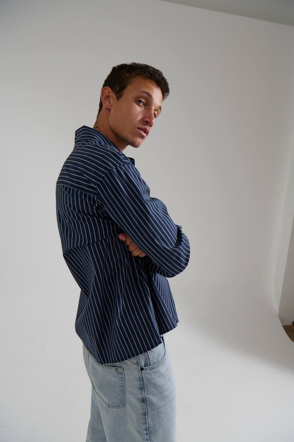 Long Sleeve Box Shirt Navy