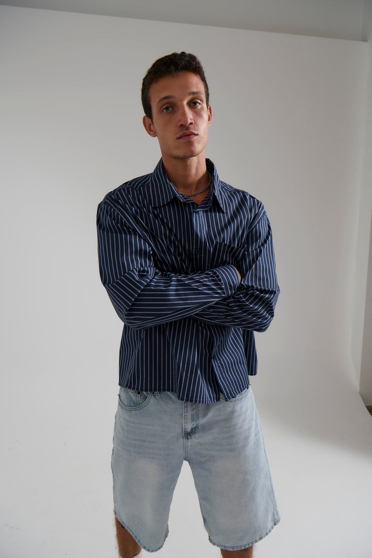 Long Sleeve Box Shirt Navy