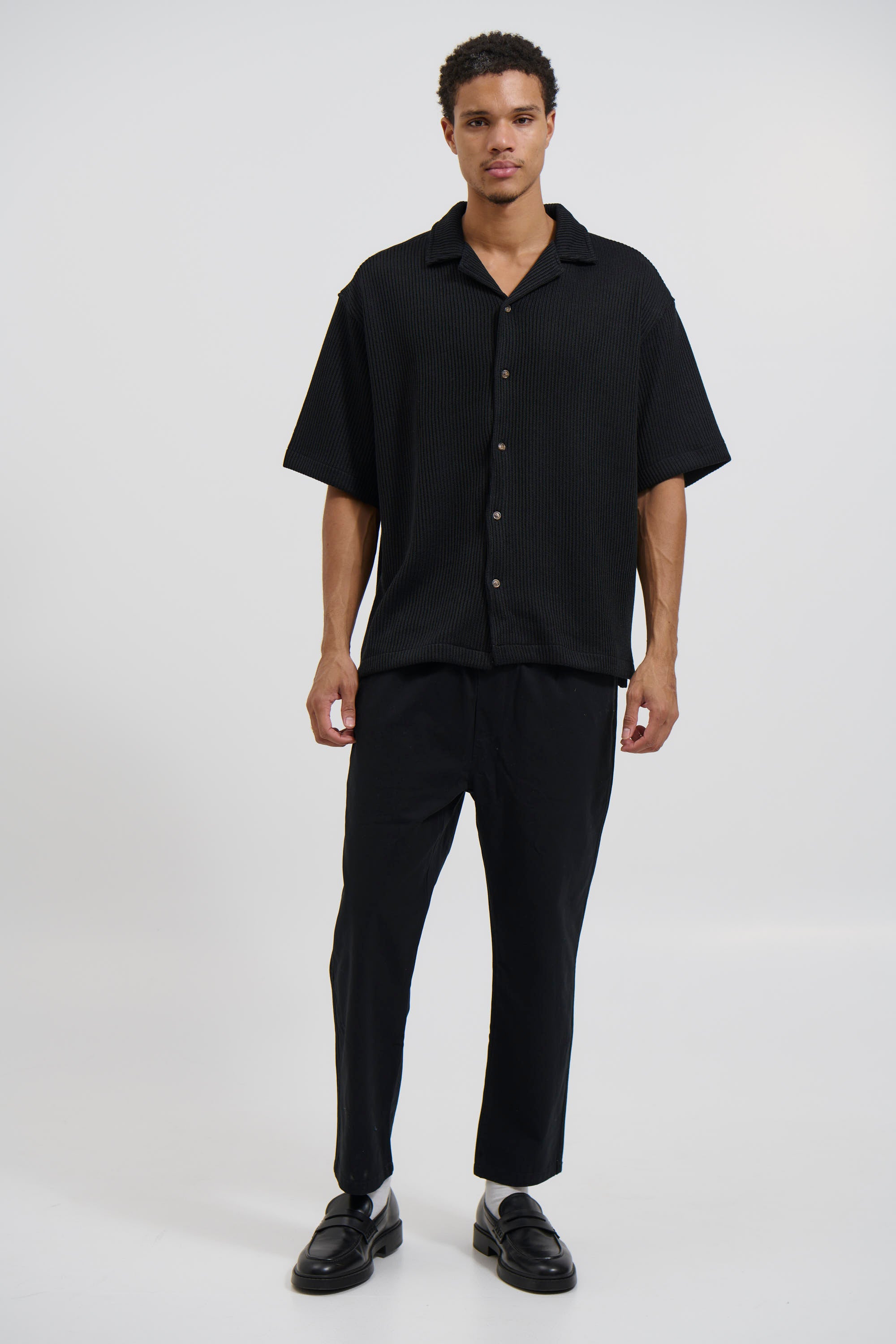 Chad Knitted Shirt Black