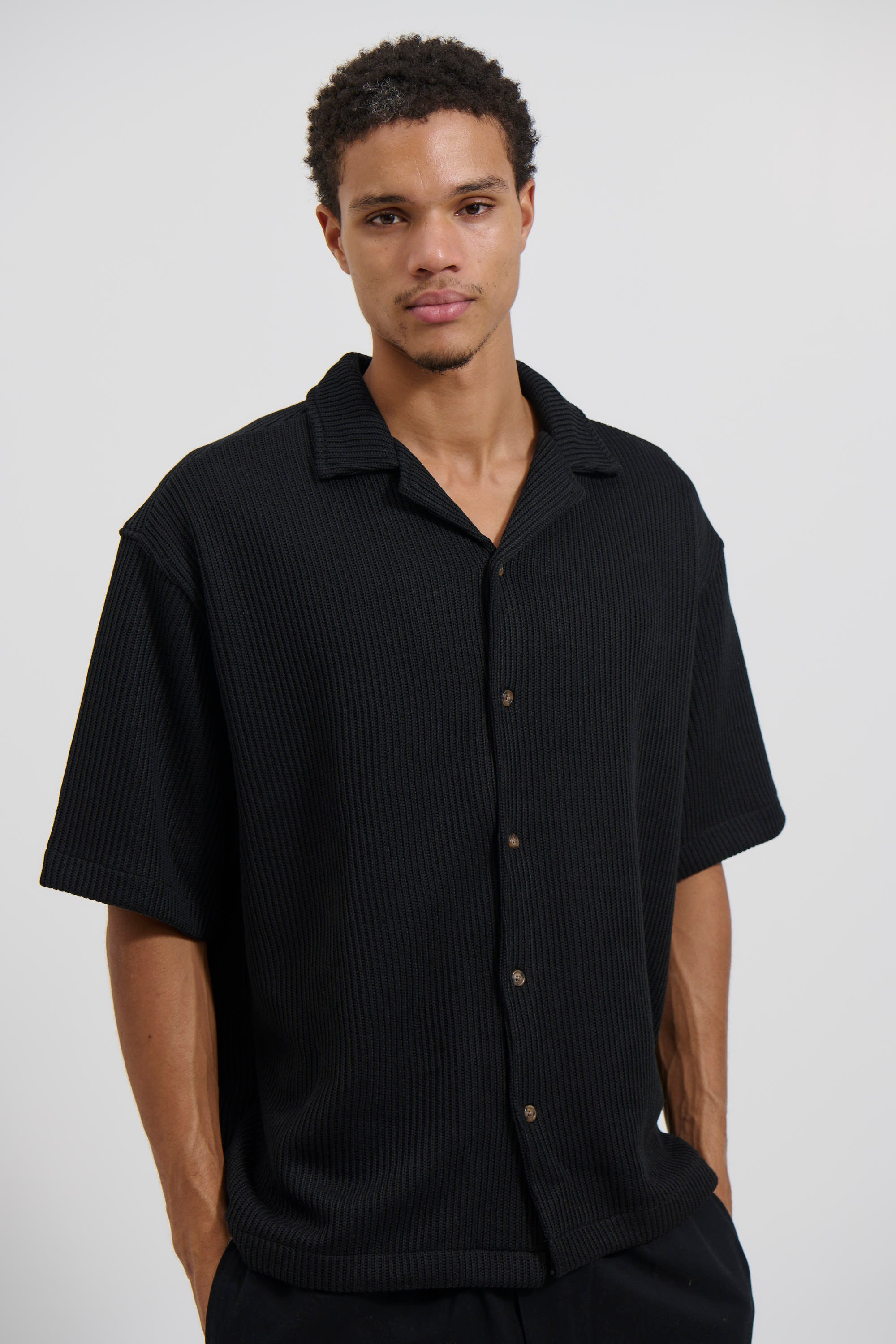 Chad Knitted Shirt Black
