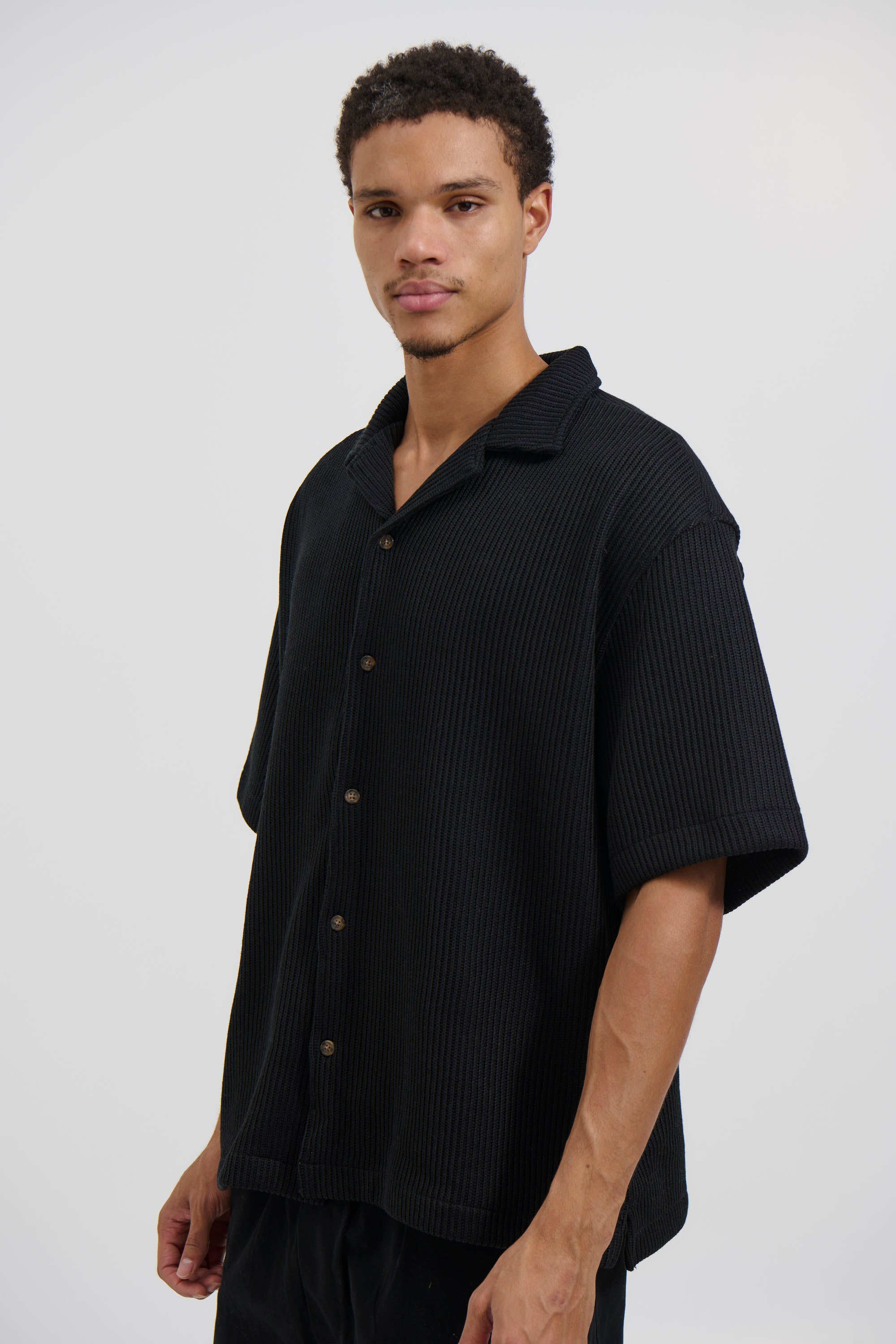 Chad Knitted Shirt Black