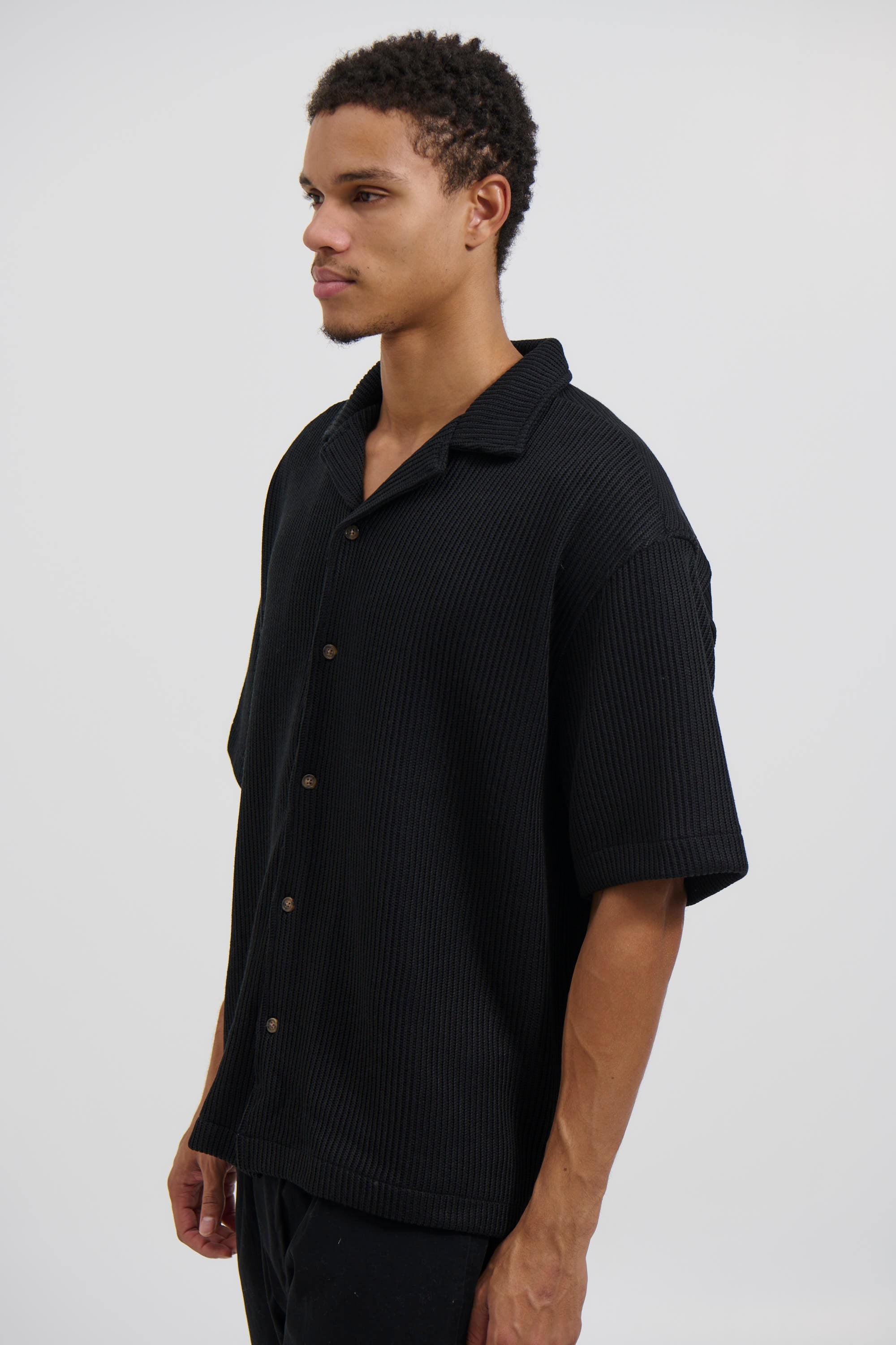 Chad Knitted Shirt Black