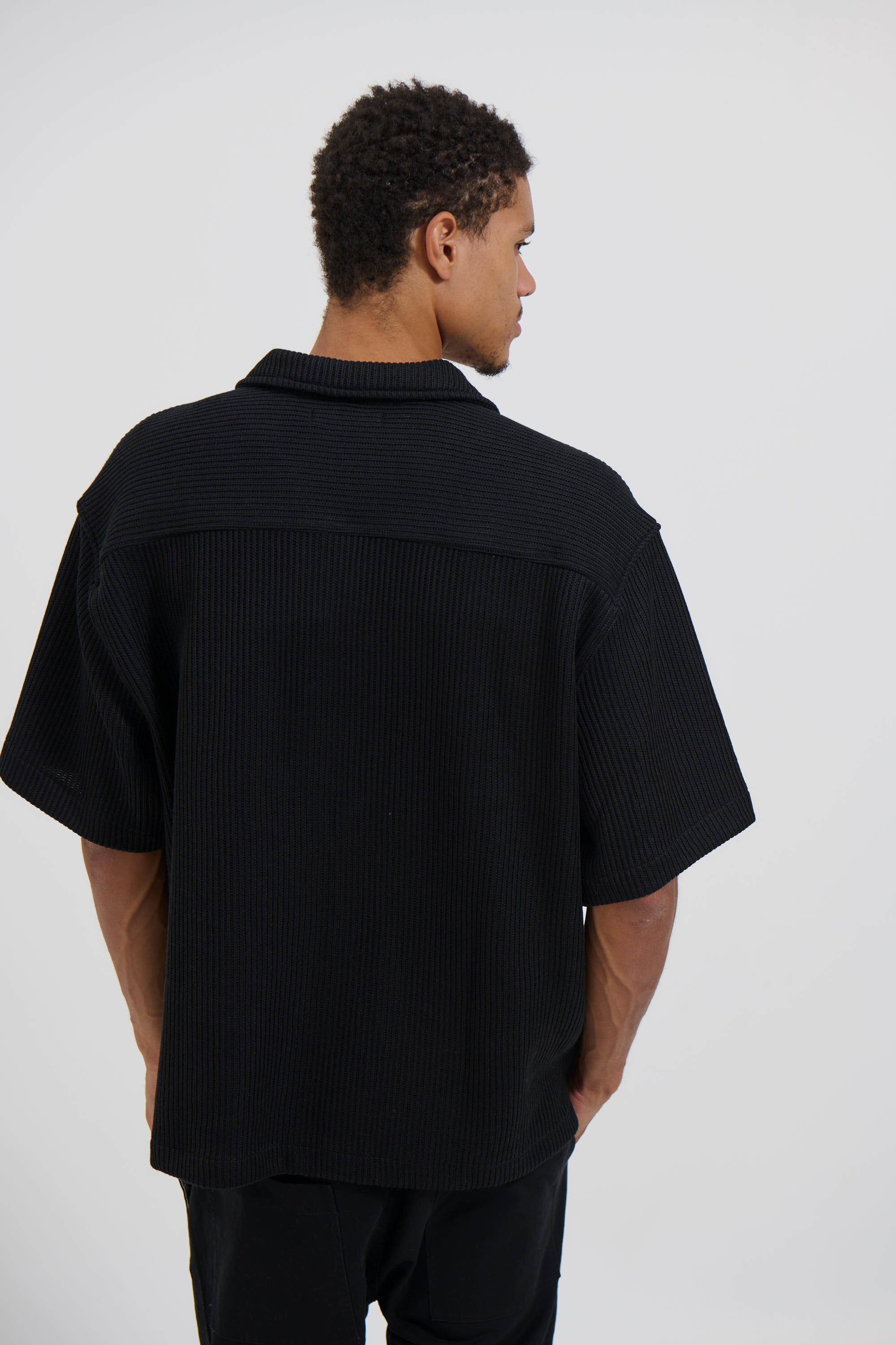 Chad Knitted Shirt Black