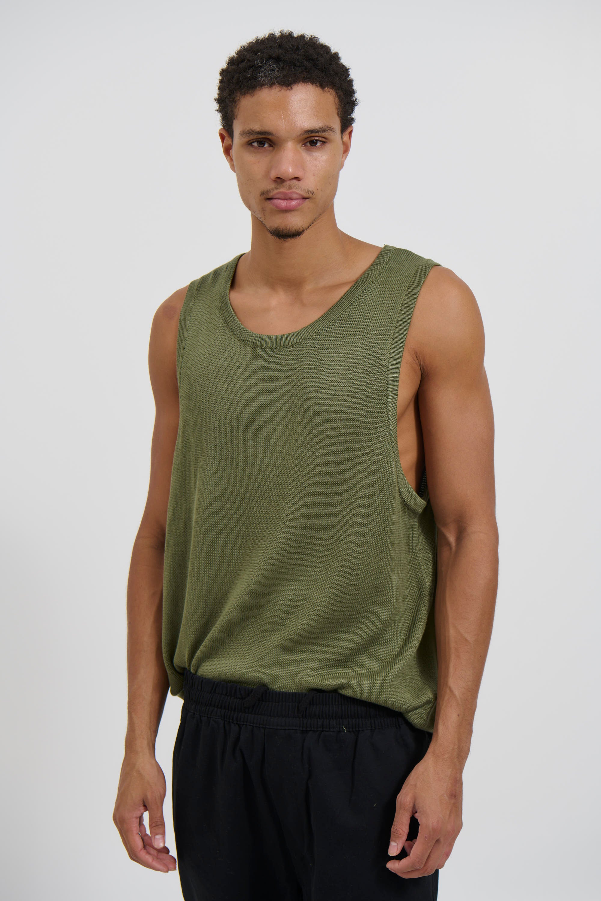 Deran Knitted Tank Khaki