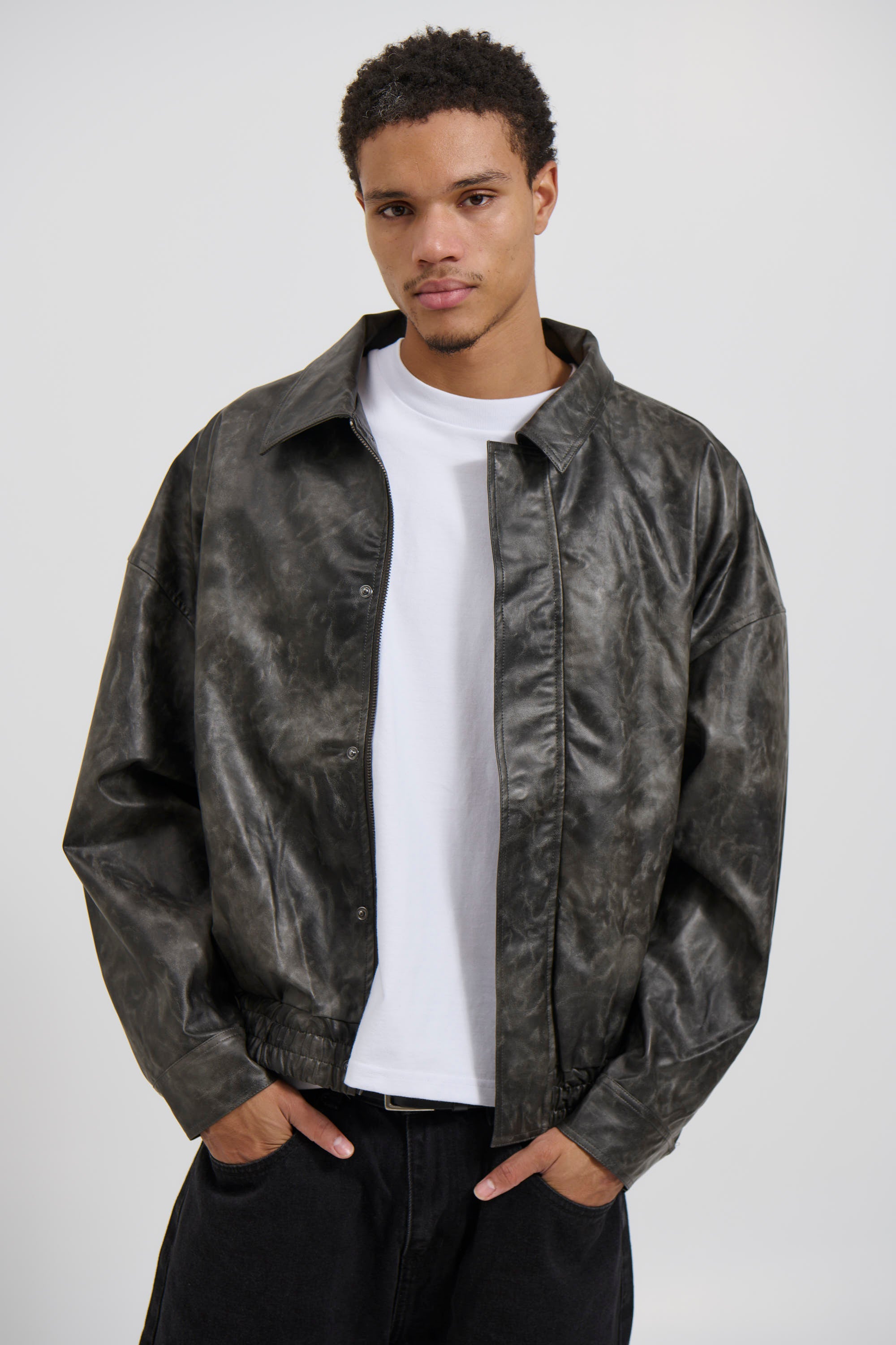 Bowie Bomber Washed Black