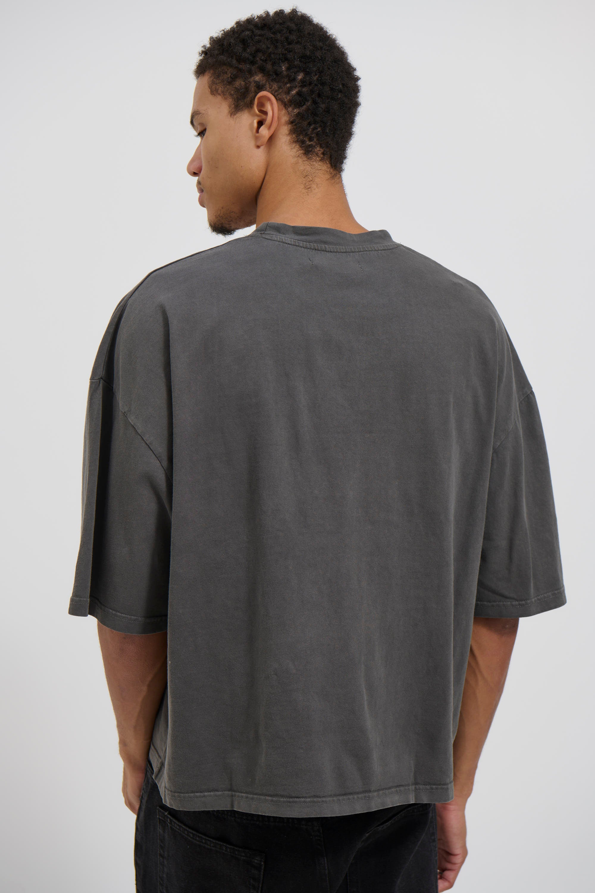 NTH Crop Box Tee Charcoal