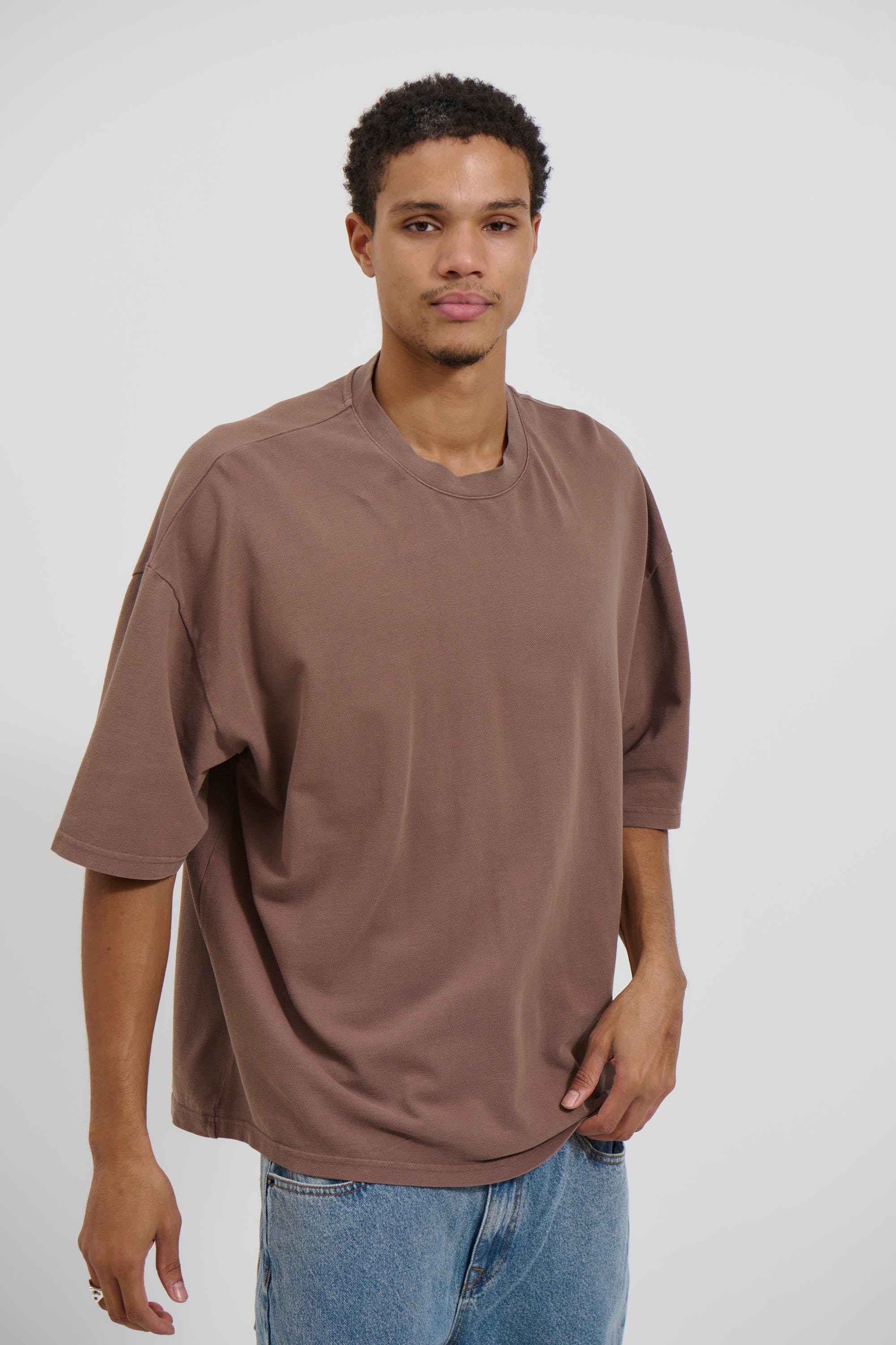 Ruben Cotton Pique Tee Choc