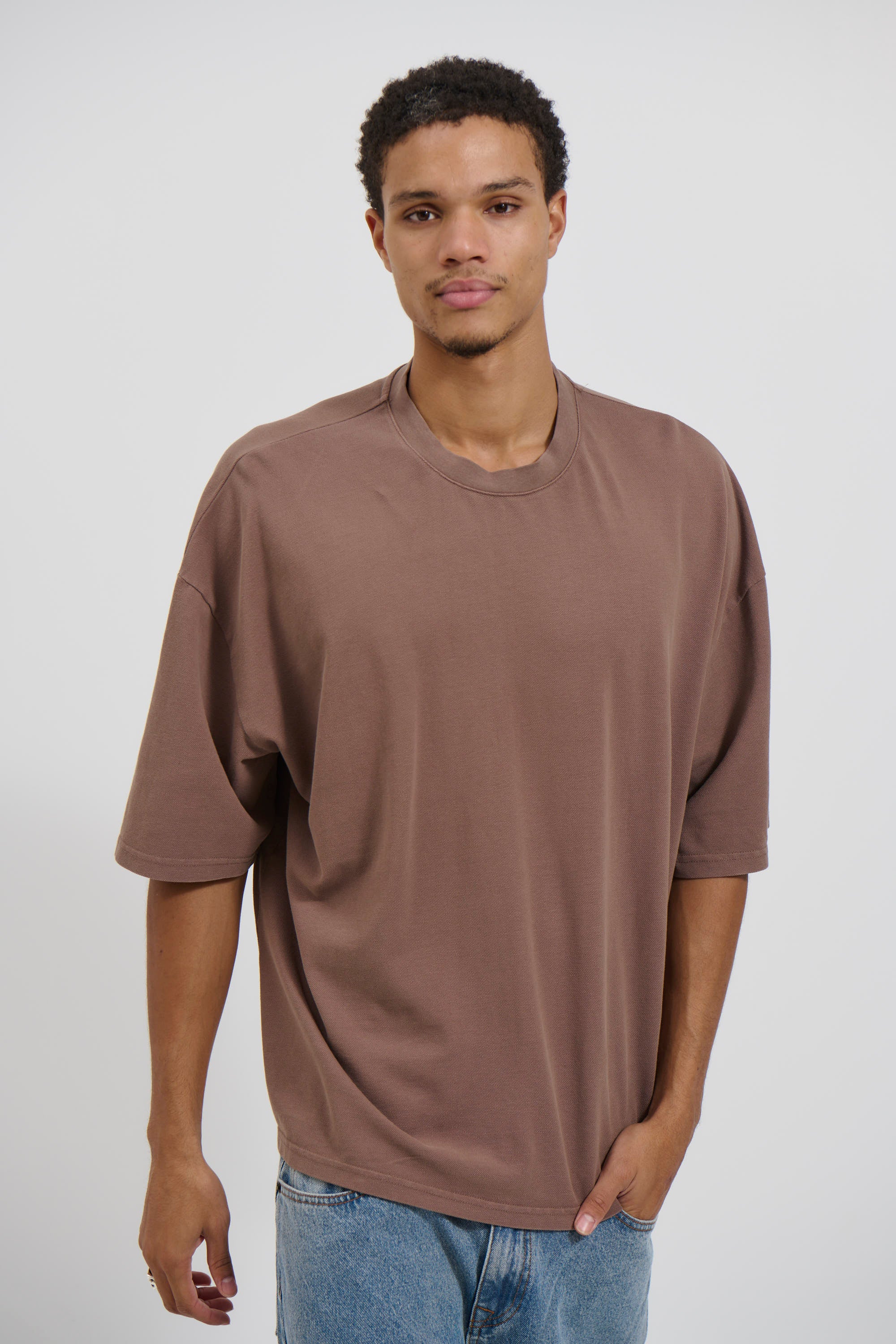 Ruben Cotton Pique Tee Choc