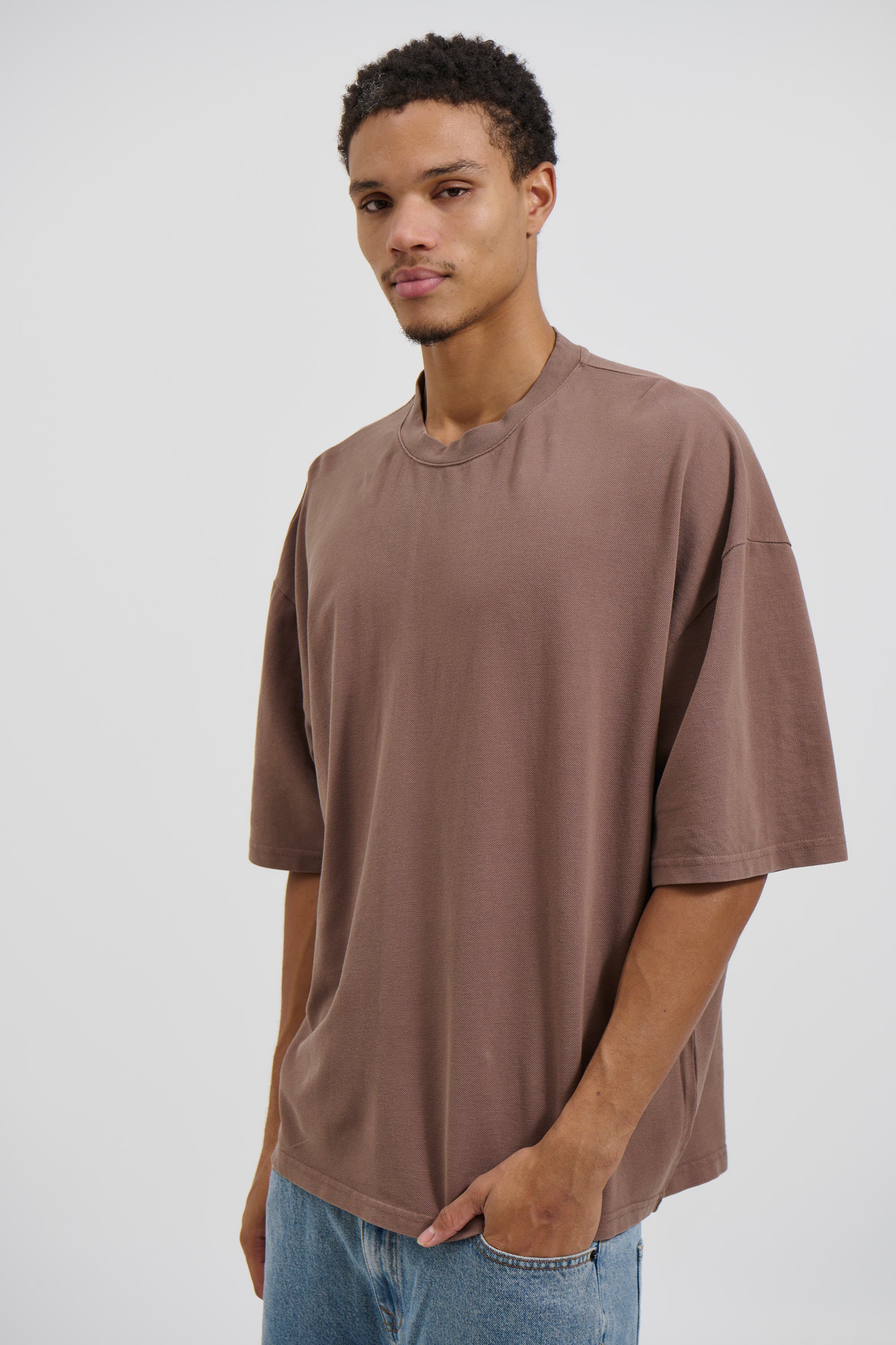 Ruben Cotton Pique Tee Choc