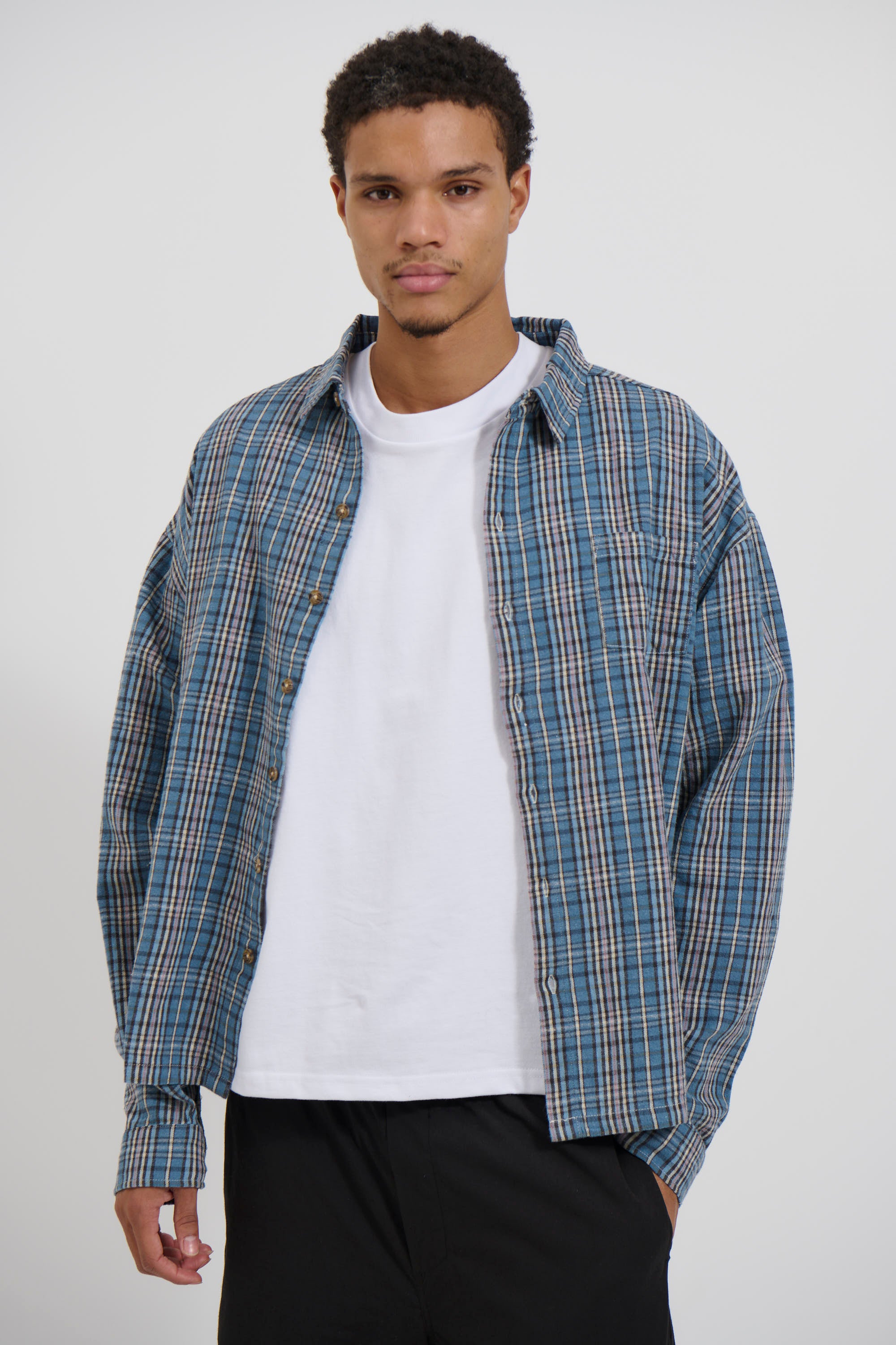 Brooklyn Check Shirt Blue