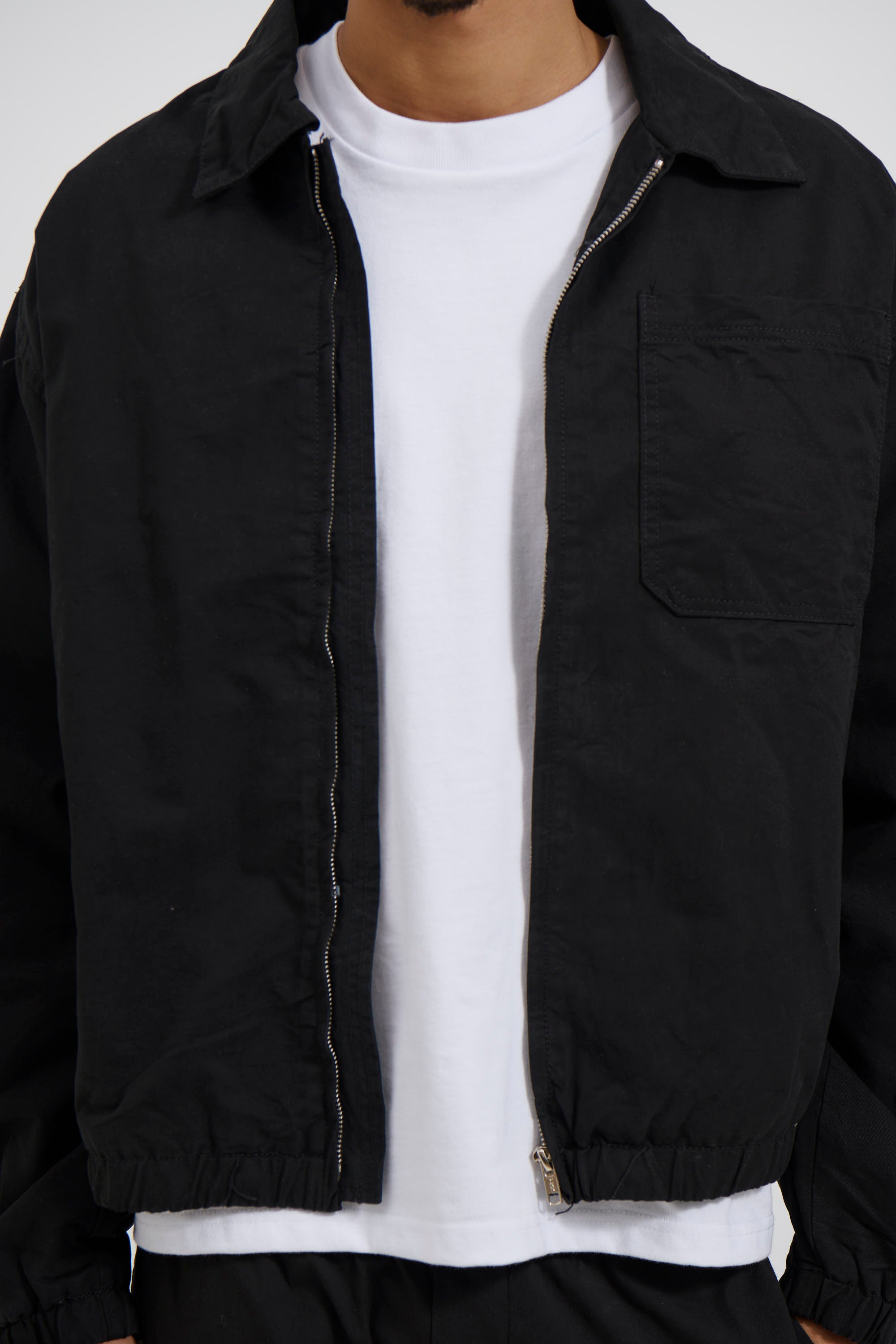 Charlie Soft Cotton Bomber Black