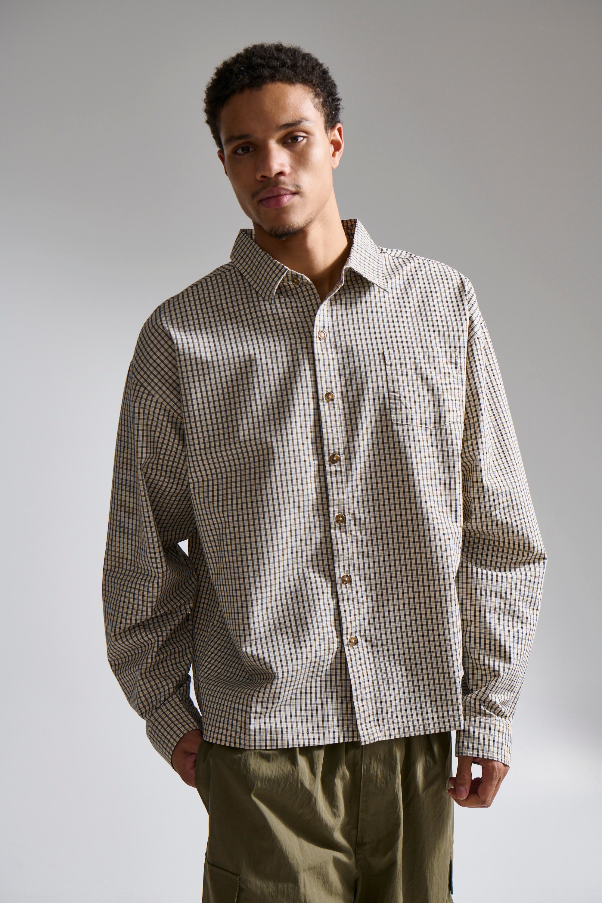 Brooklyn Check Shirt Ivory