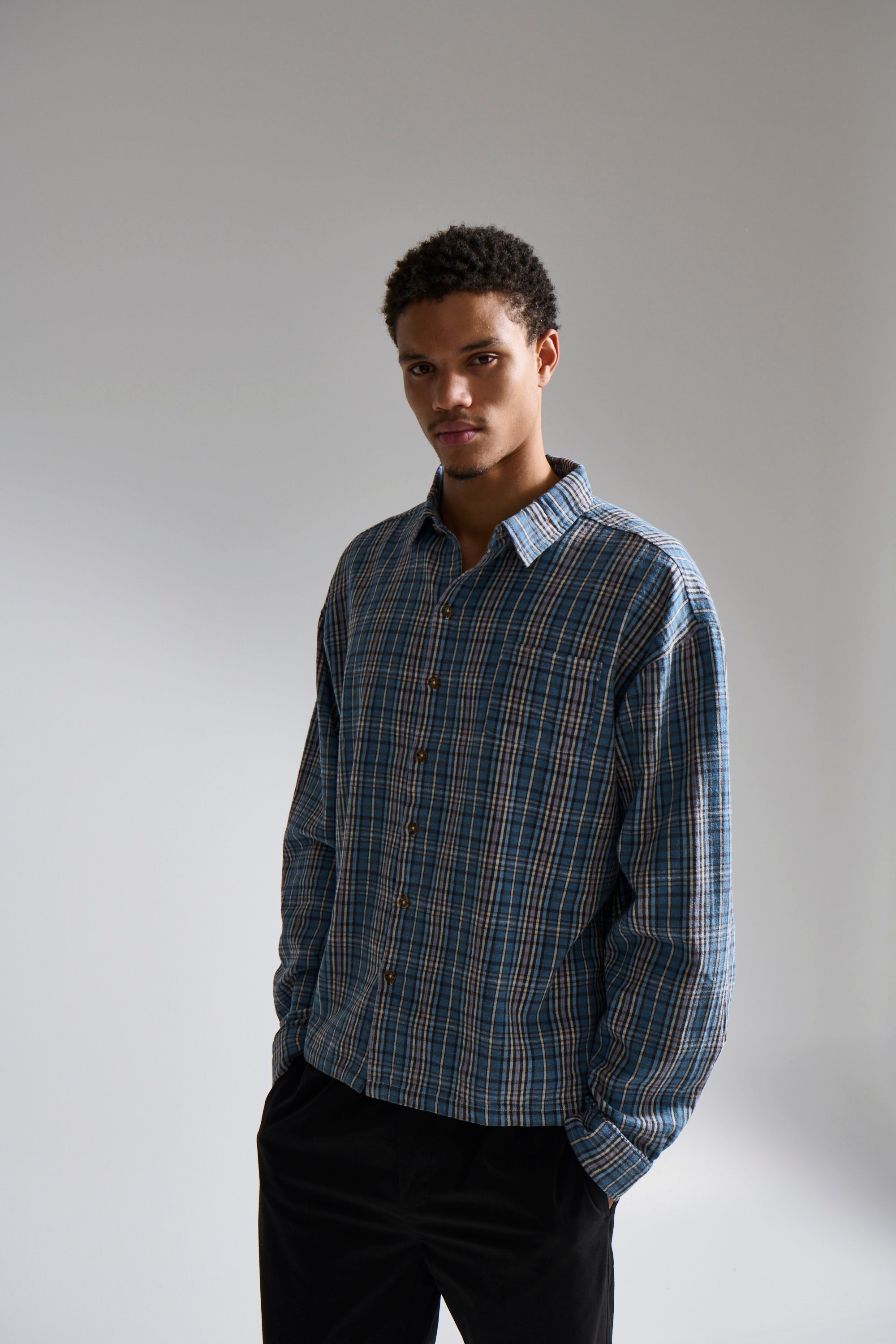 Brooklyn Check Shirt Blue