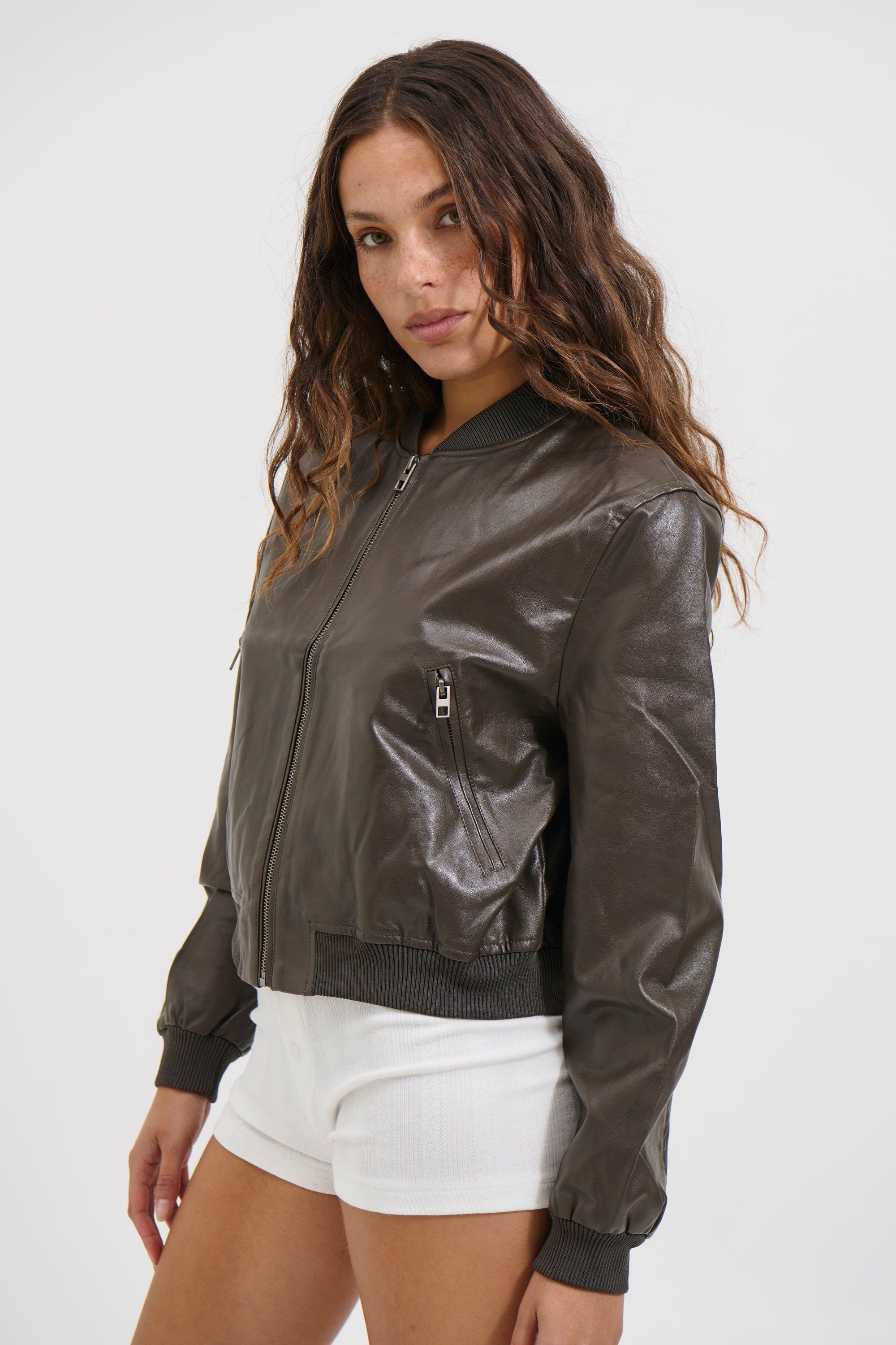Ingrid Bomber Jacket Chocolate