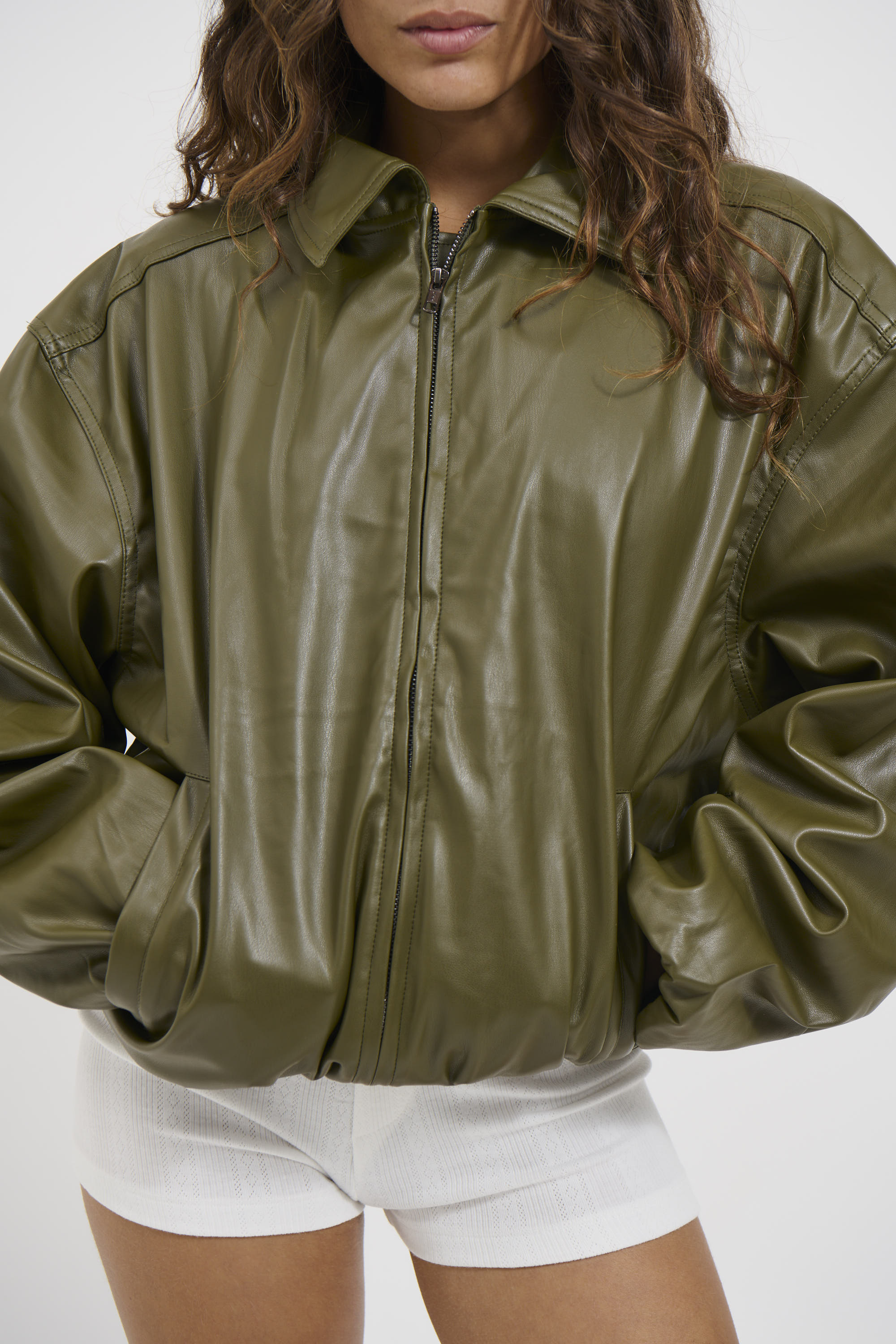 Unisex NTH Coated Bomber Jacket Army