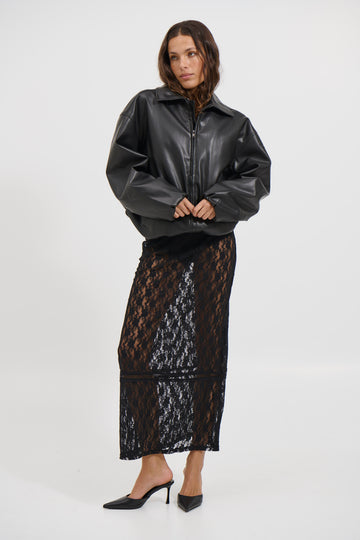 Unisex NTH Coated Bomber Jacket Black
