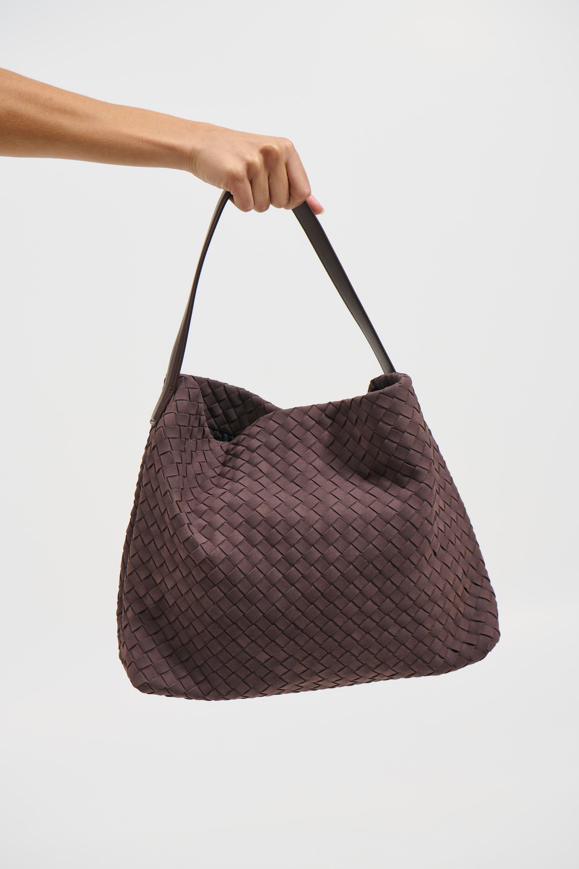 Anya Woven Tote Bag Brown