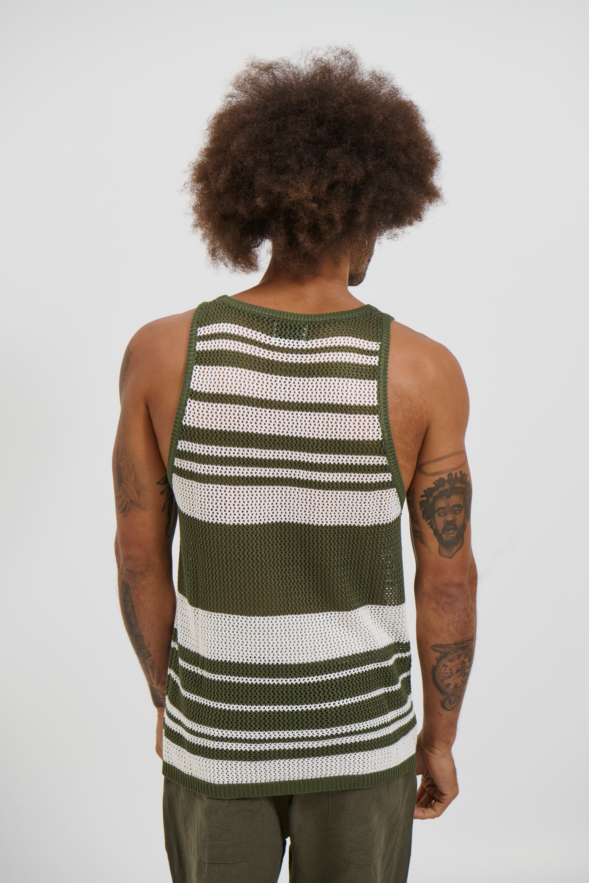 Alcha Tank Khaki/White