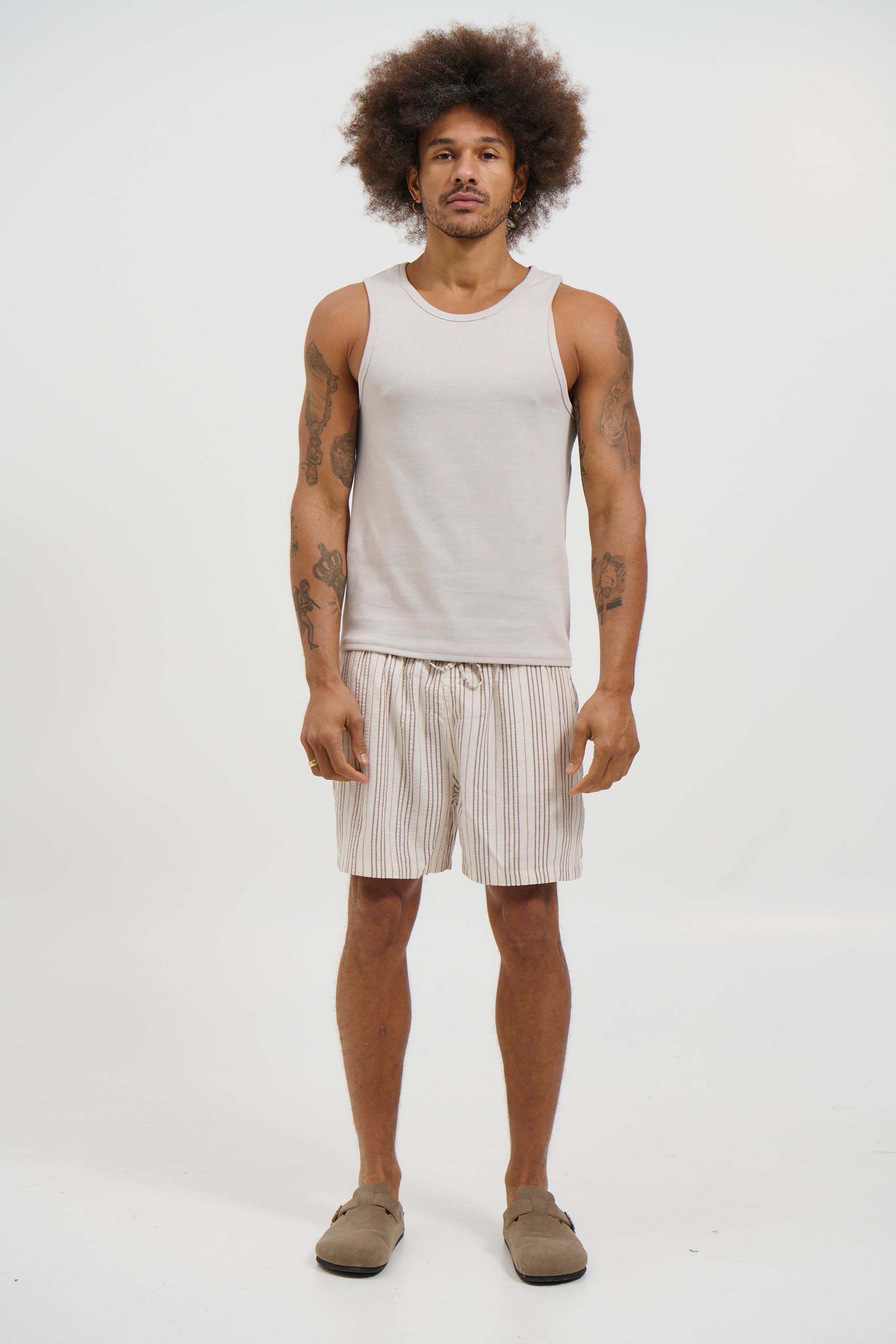 Declan Fitted Tank Beige