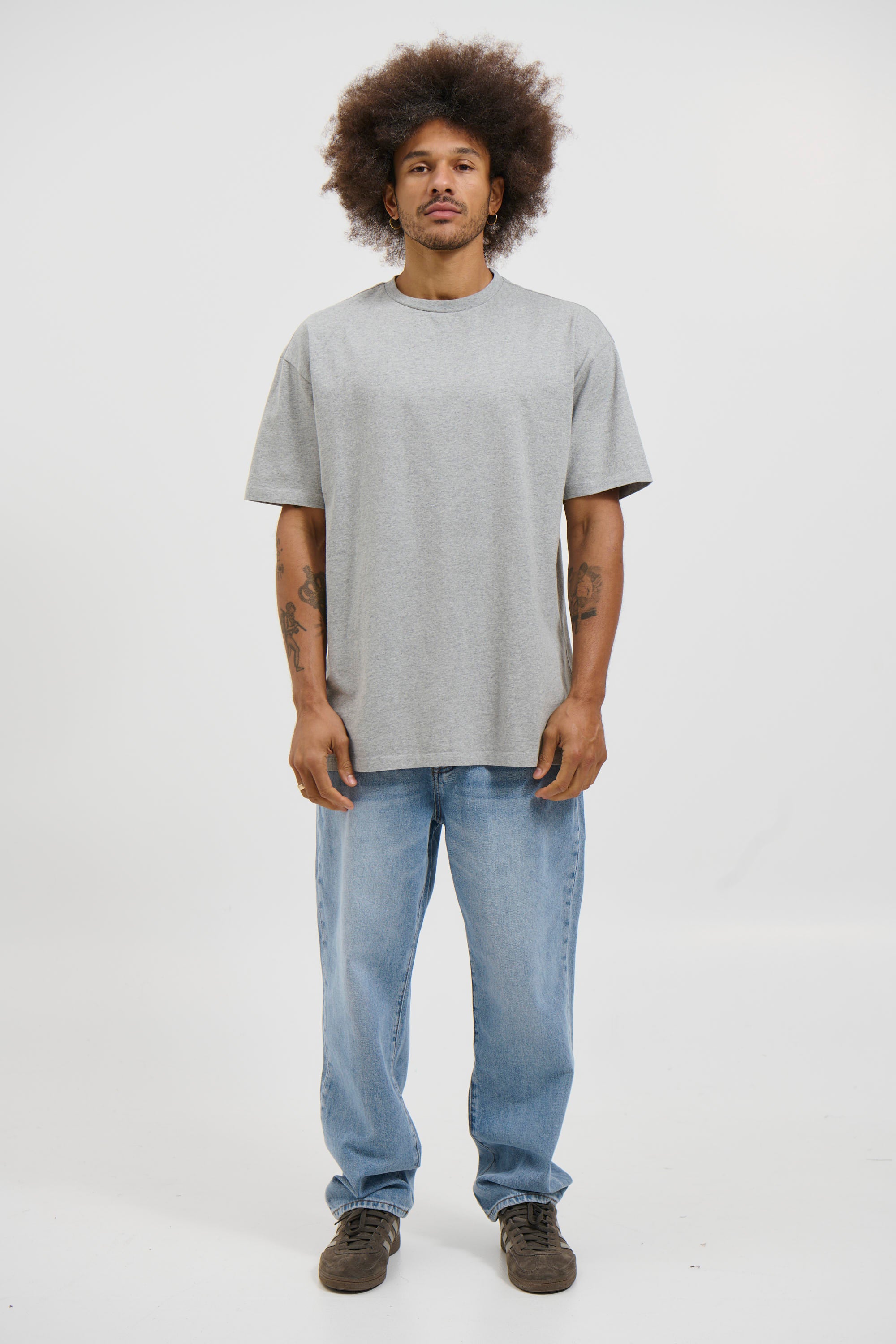 NTH Heavyweight Tee Grey Marle
