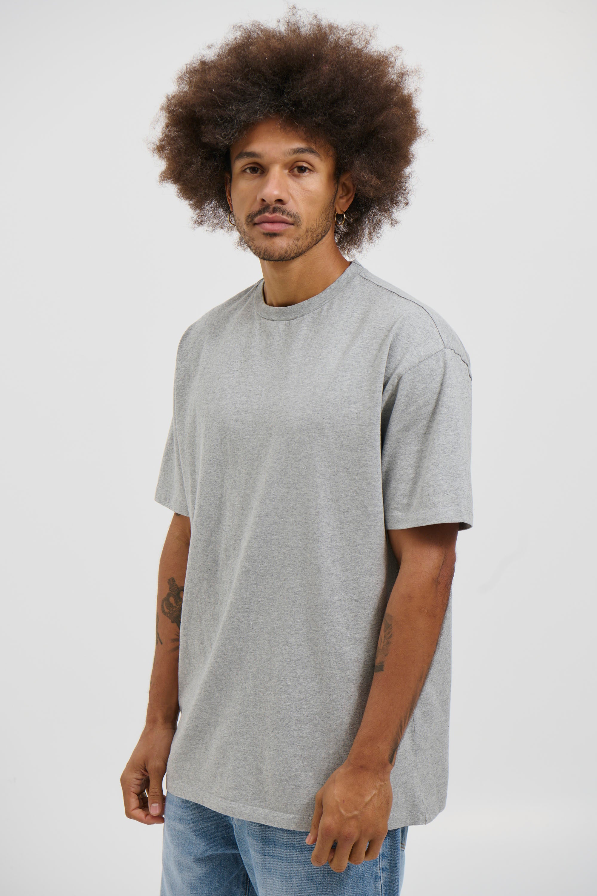 NTH Heavyweight Tee Grey Marle