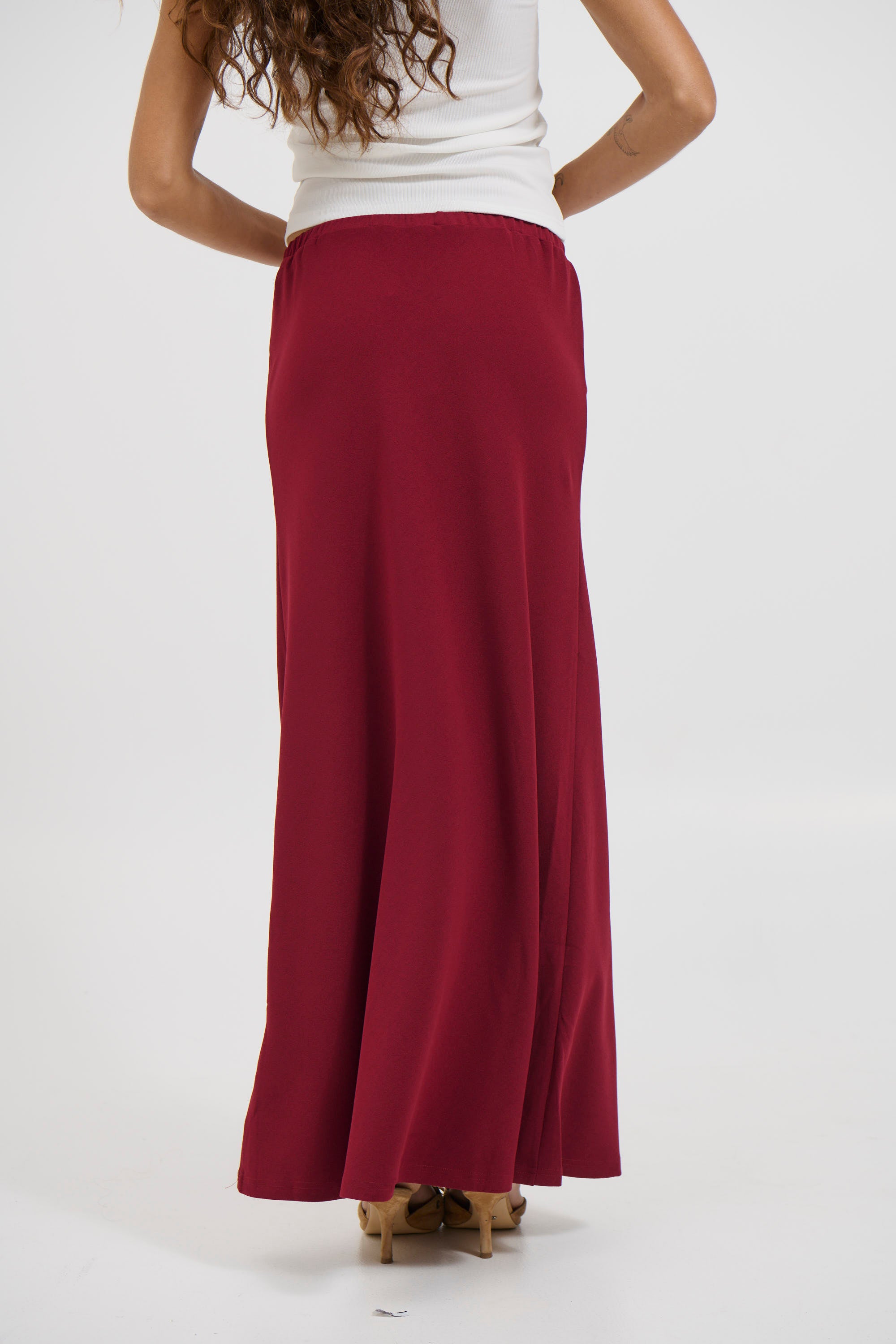 Bell Maxi Skirt Wine