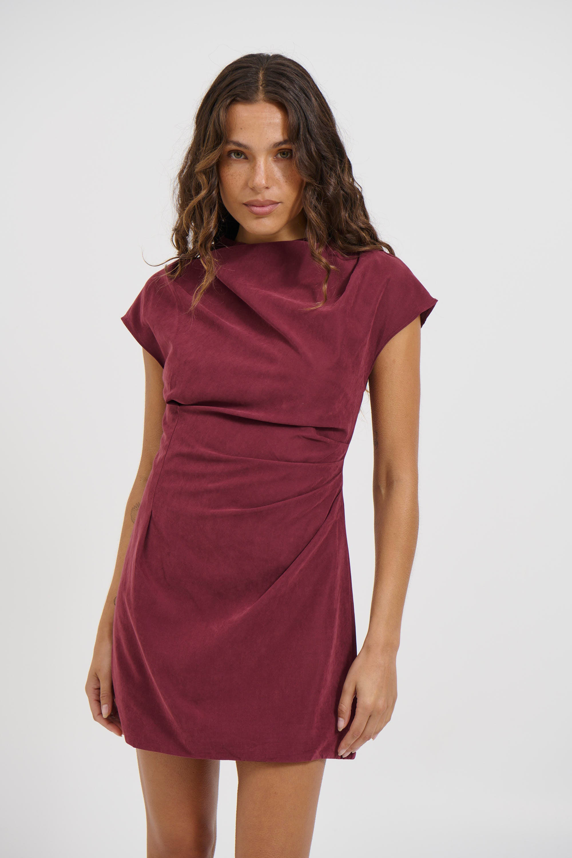 Ziah Mini Dress Wine