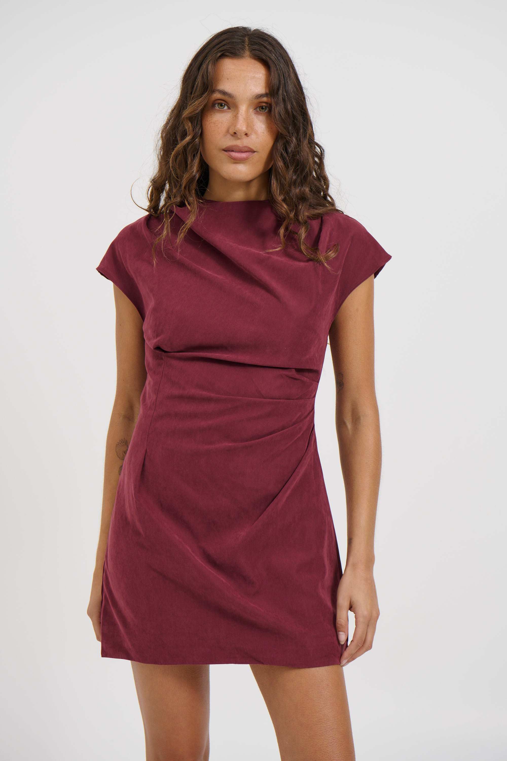 Ziah Mini Dress Wine