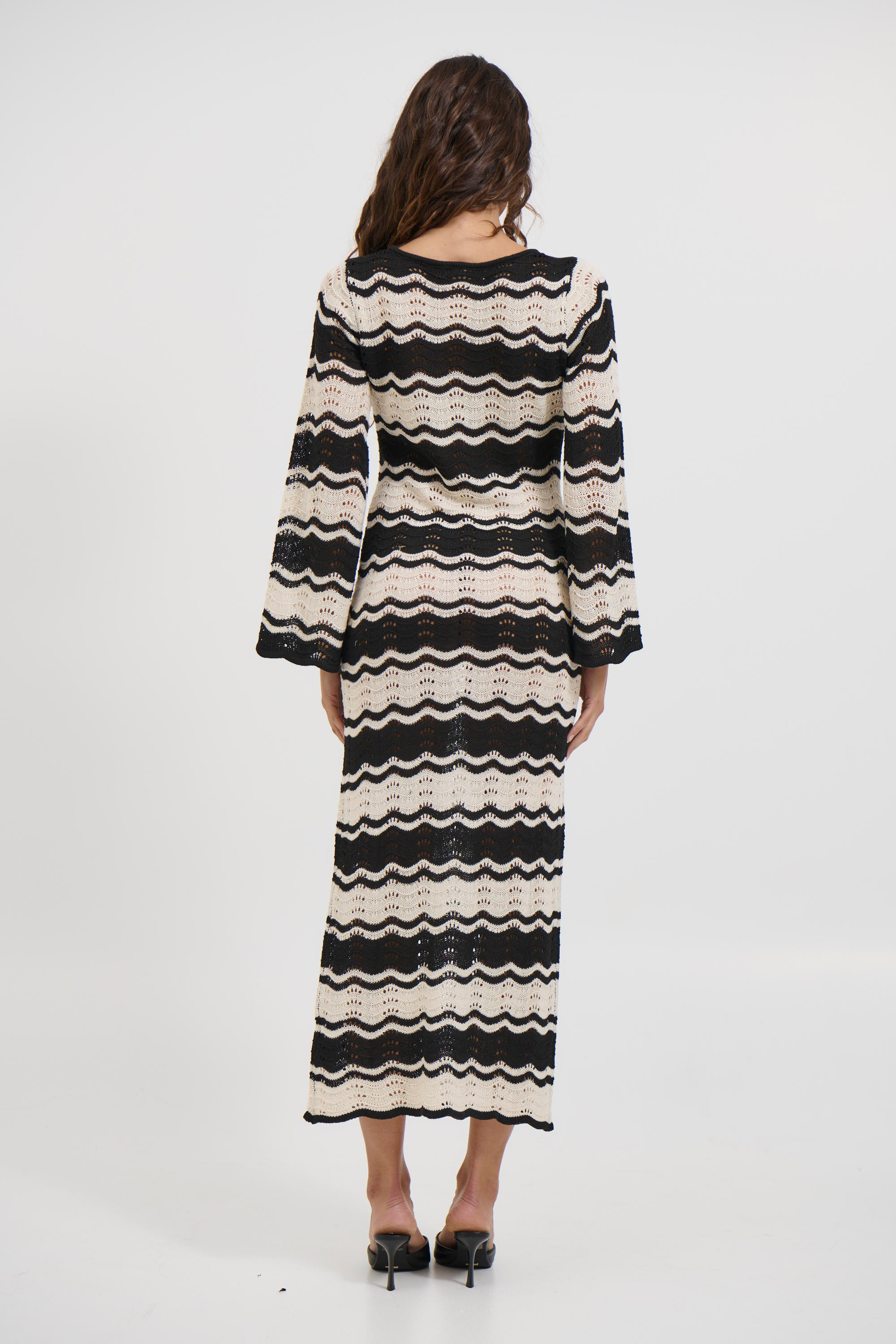 Aria Maxi Dress Black/Beige