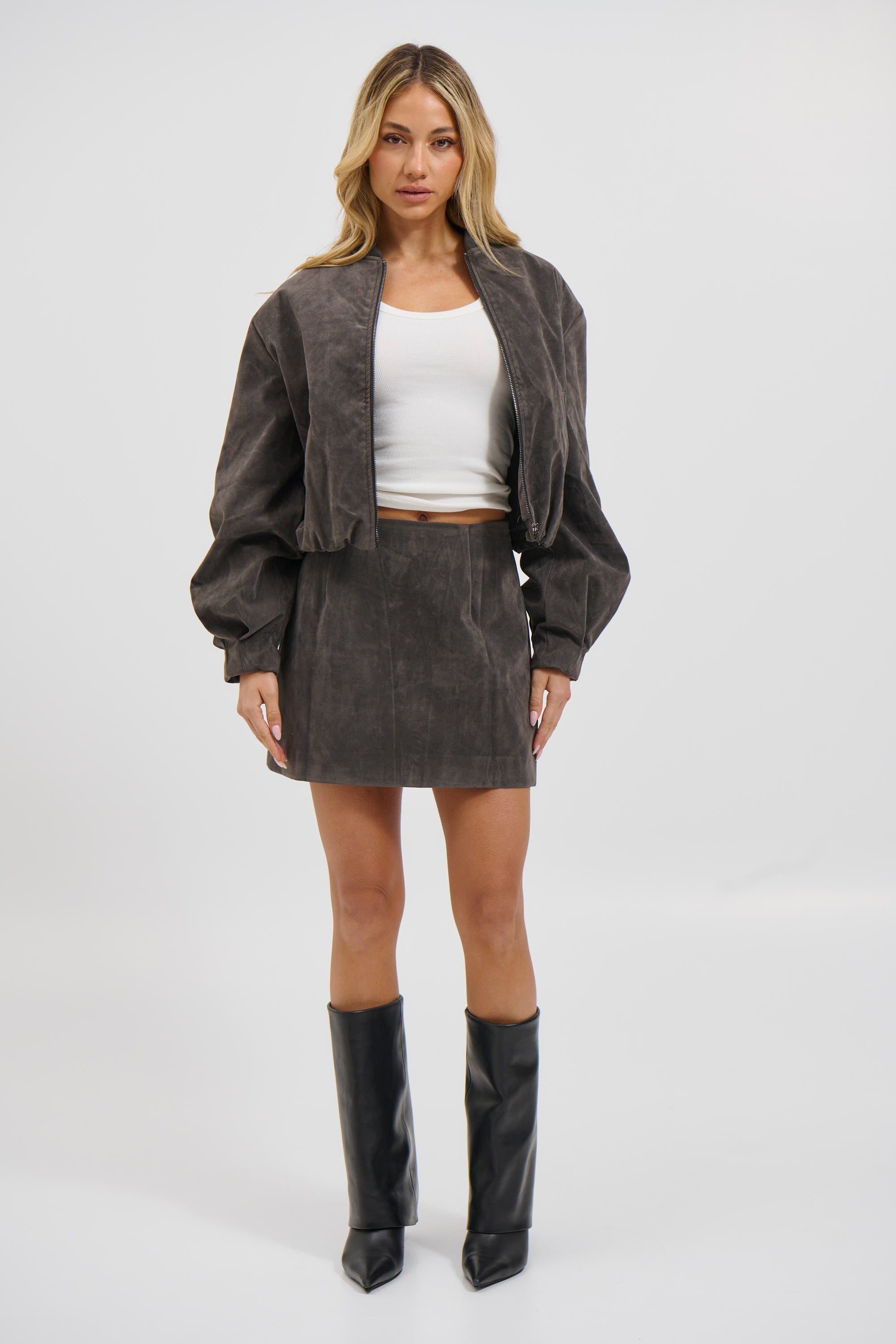 Clara Mini Skirt Grey
