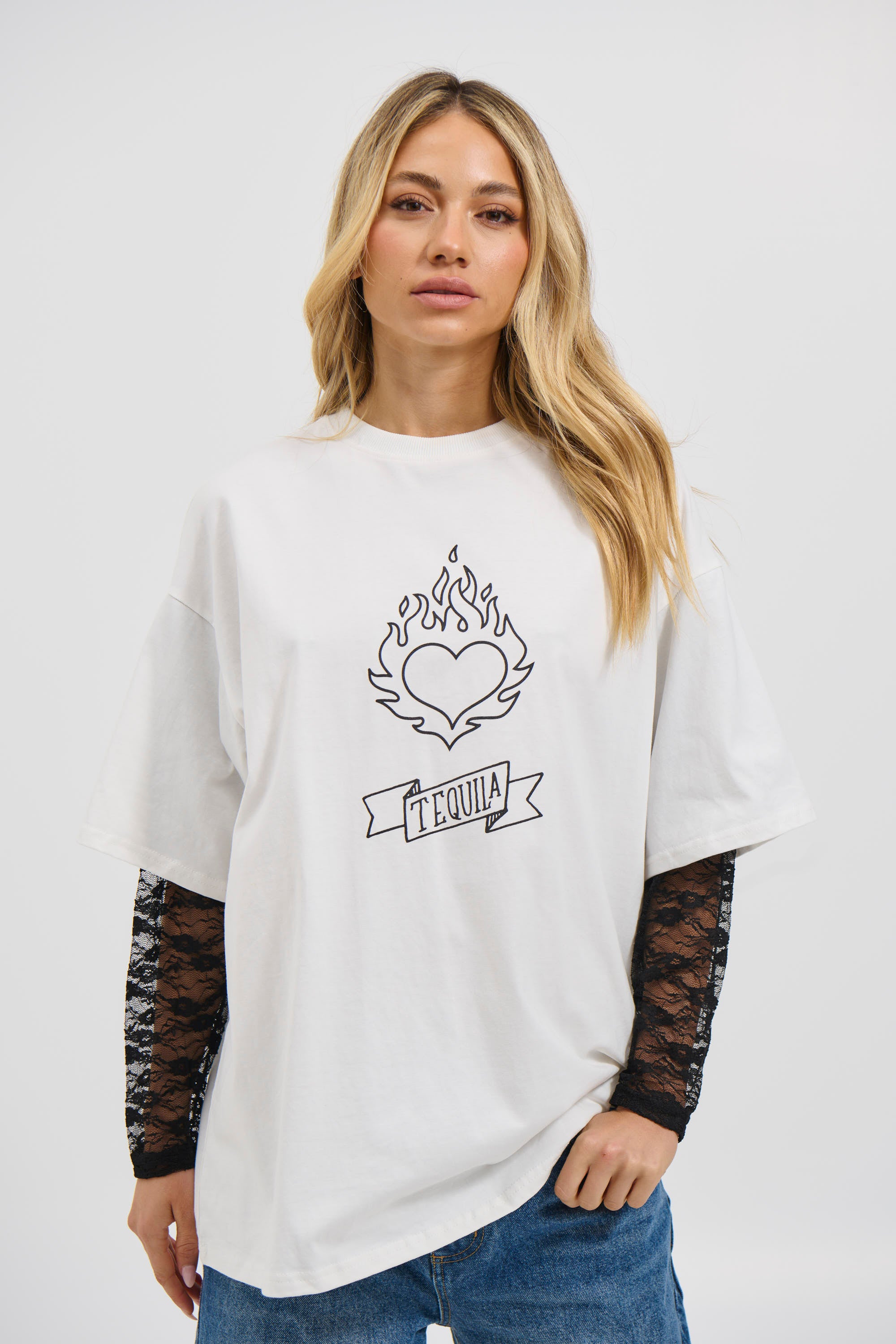 Tequila Lace Tee White