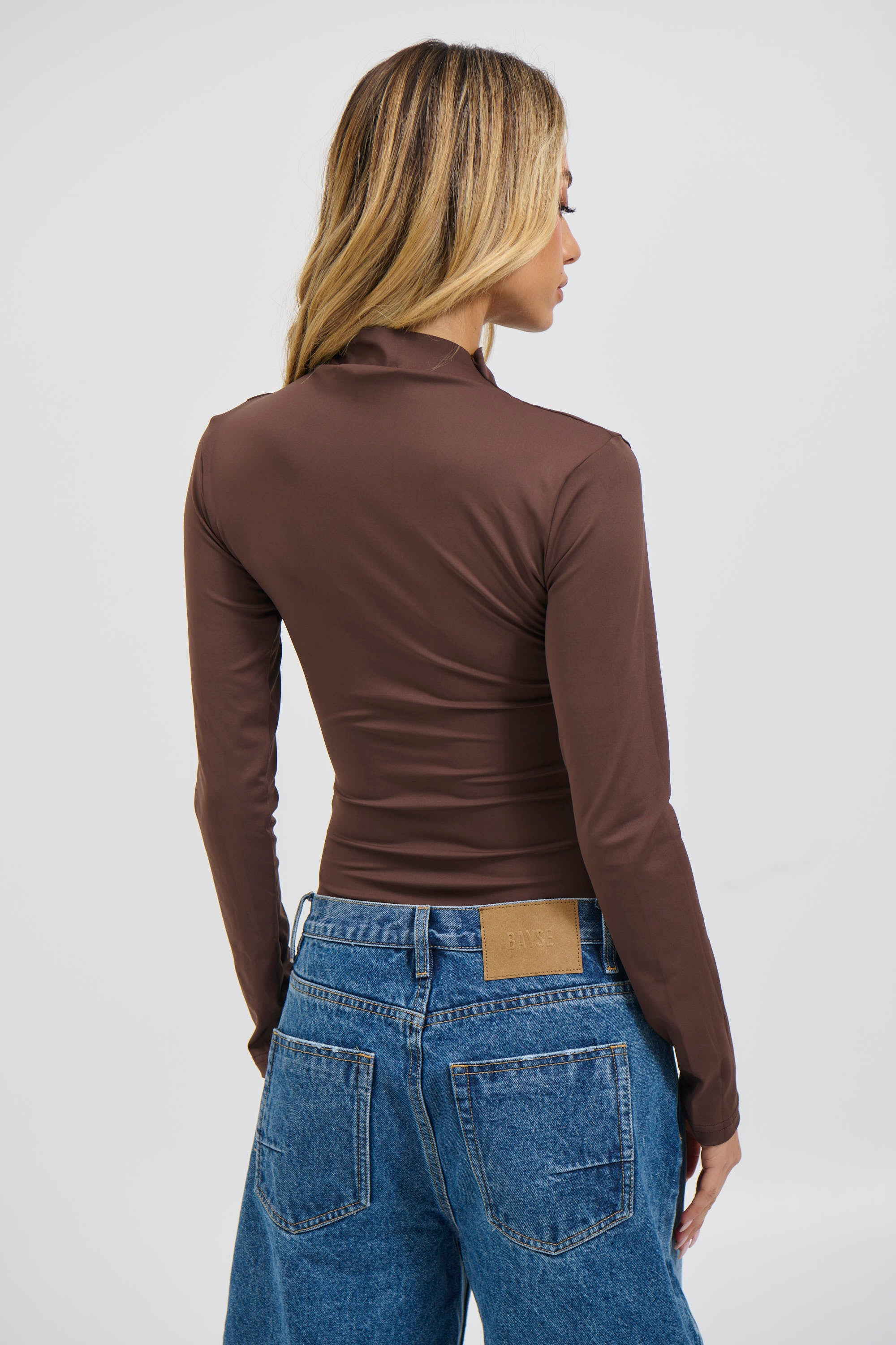 Kai Long Sleeve Bodysuit Chocolate
