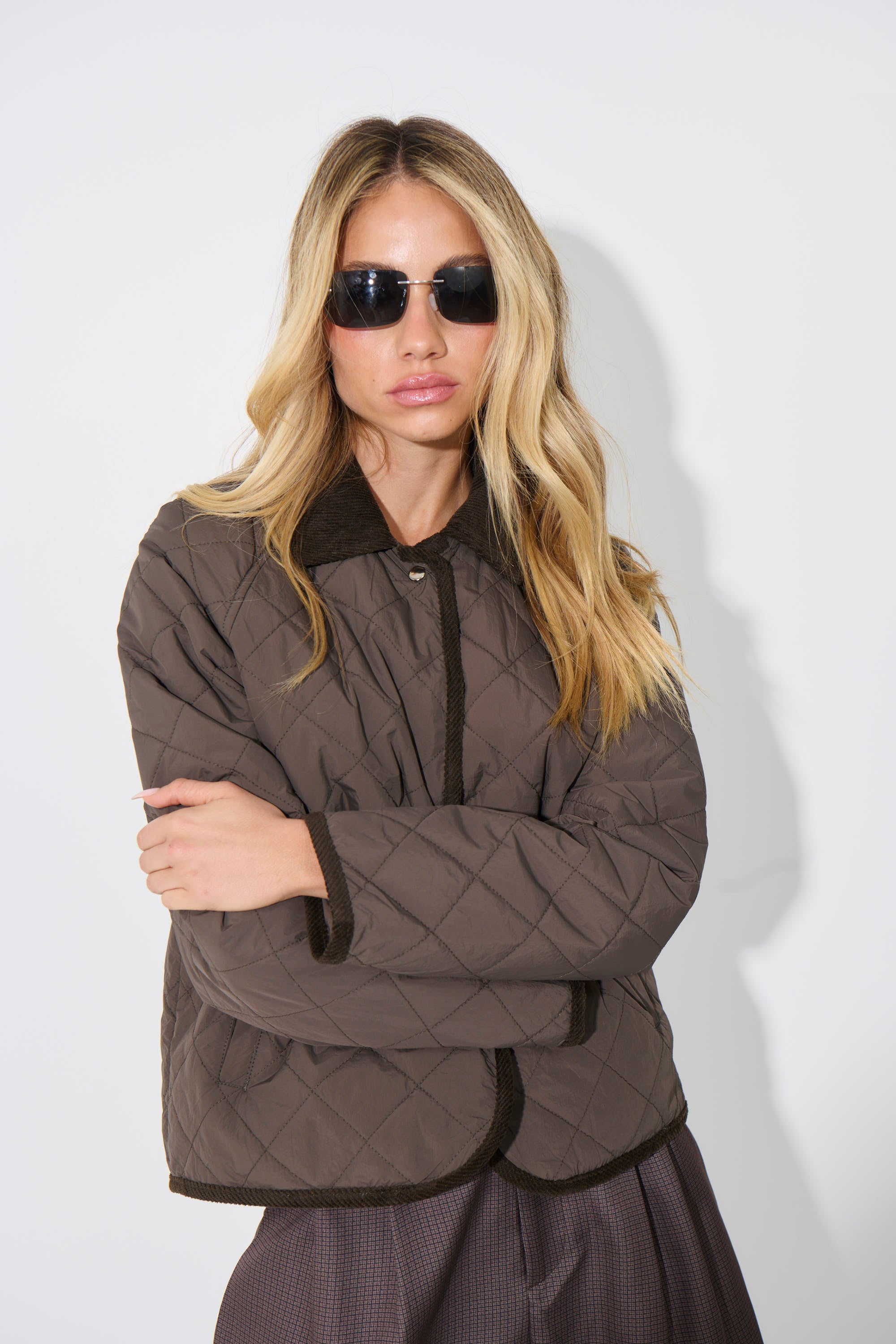 Quincy Quilted Jacket Chocolate