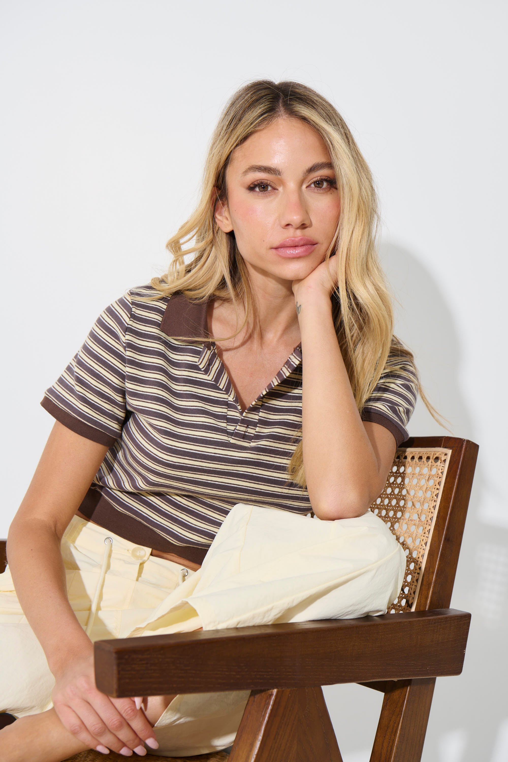 Sofia Rugby Tee Choc