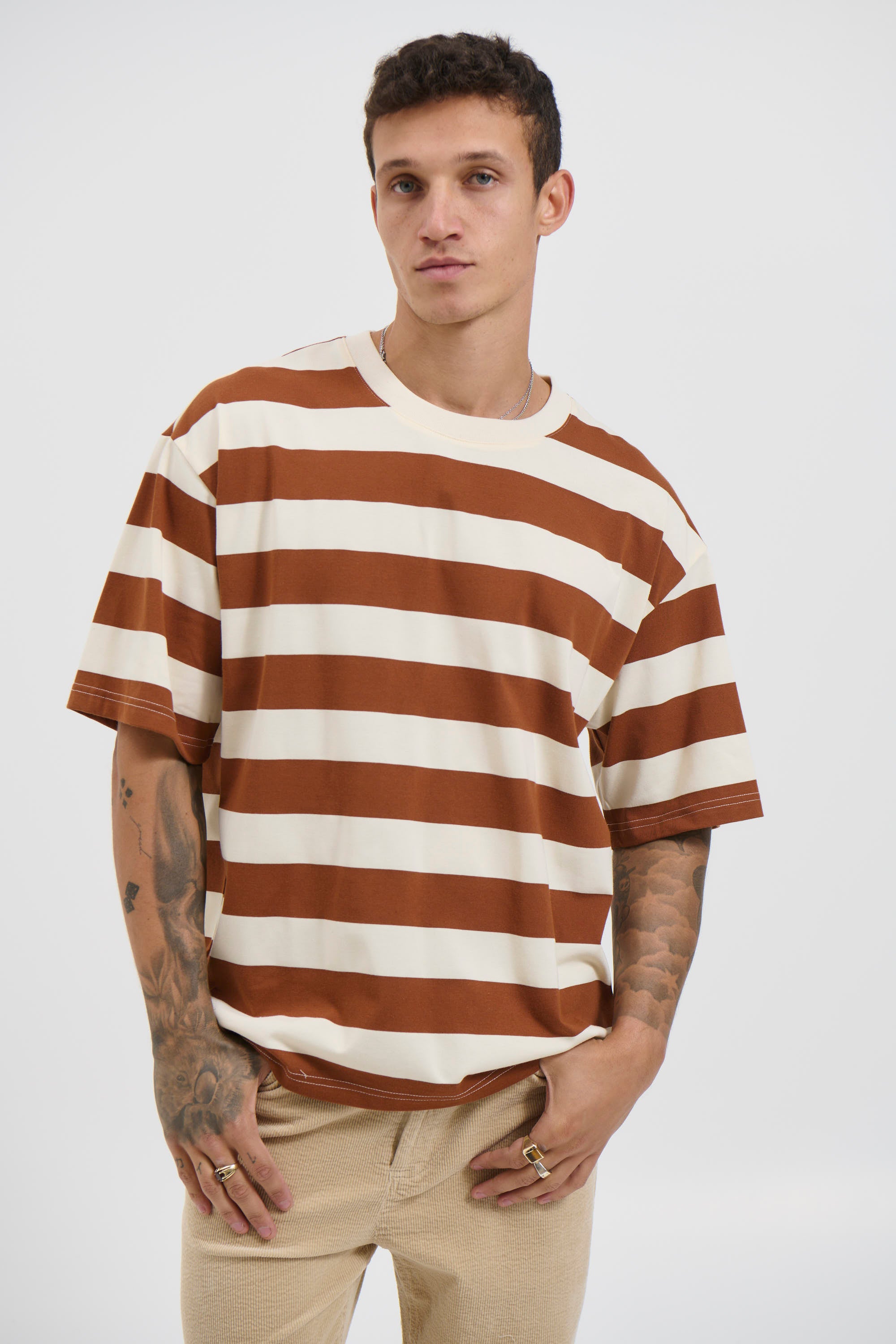 Sammy Crew Tee Stripe Earth