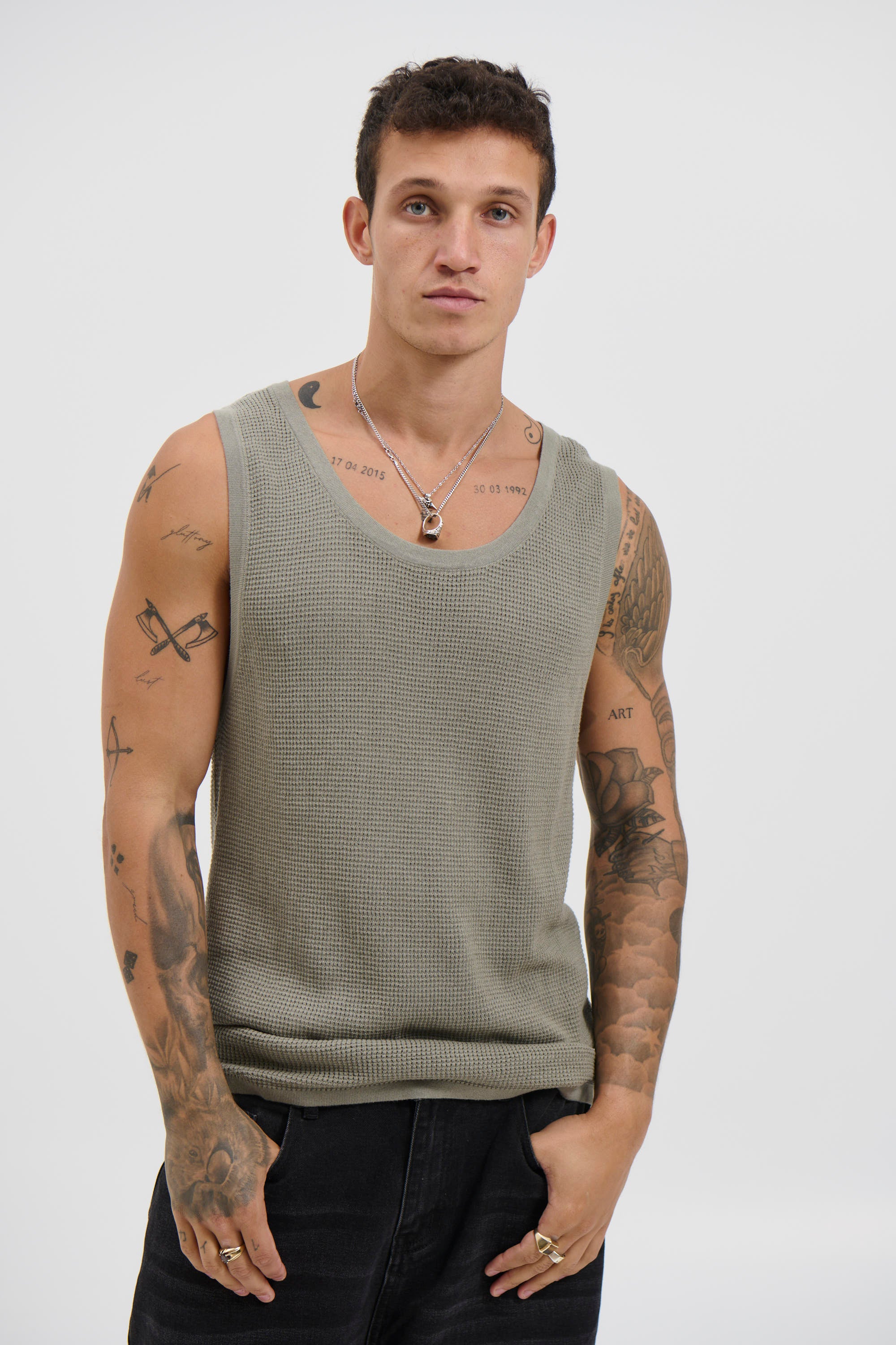NTH Knit Tank Army