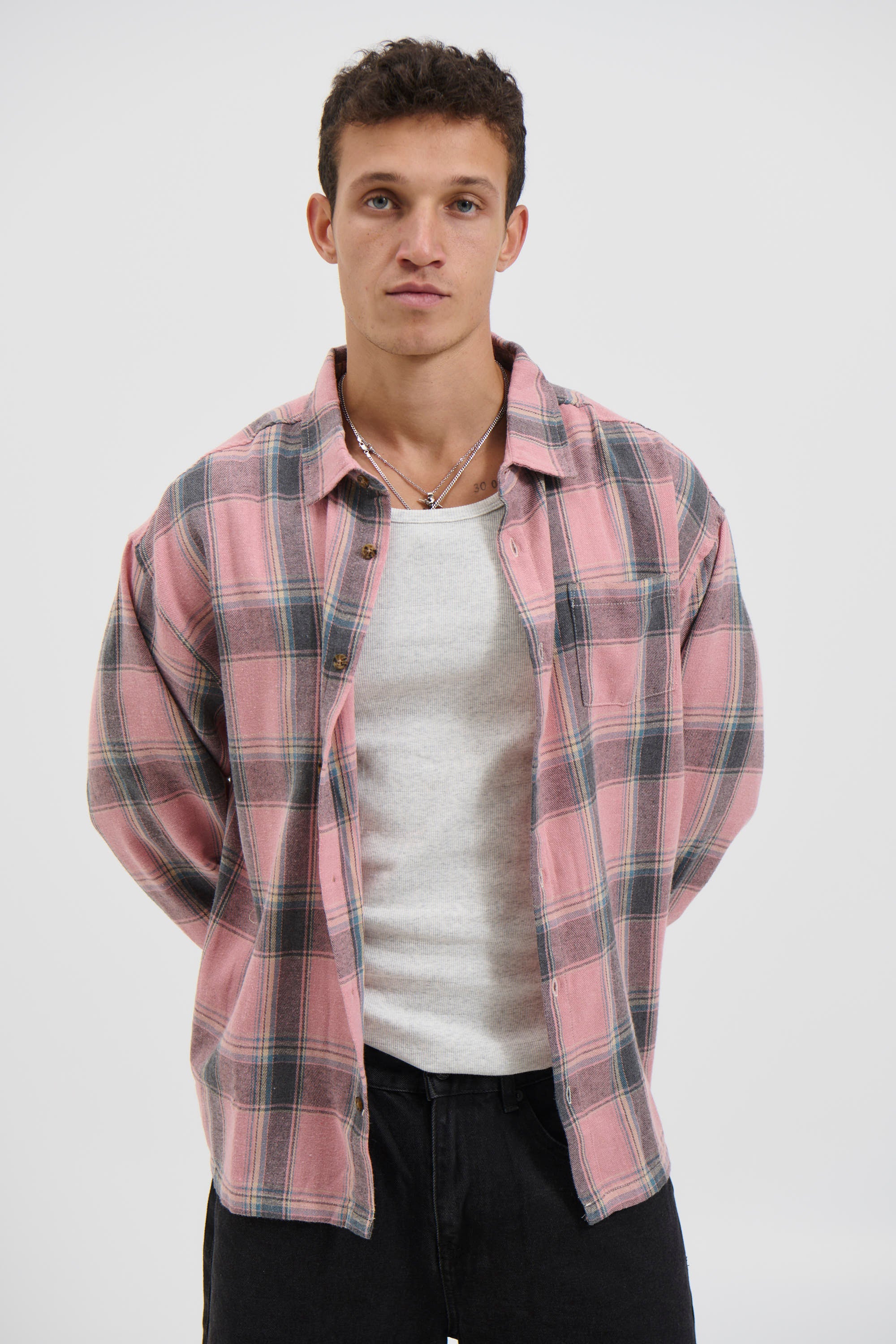 Brooklyn Check Shirt Salmon