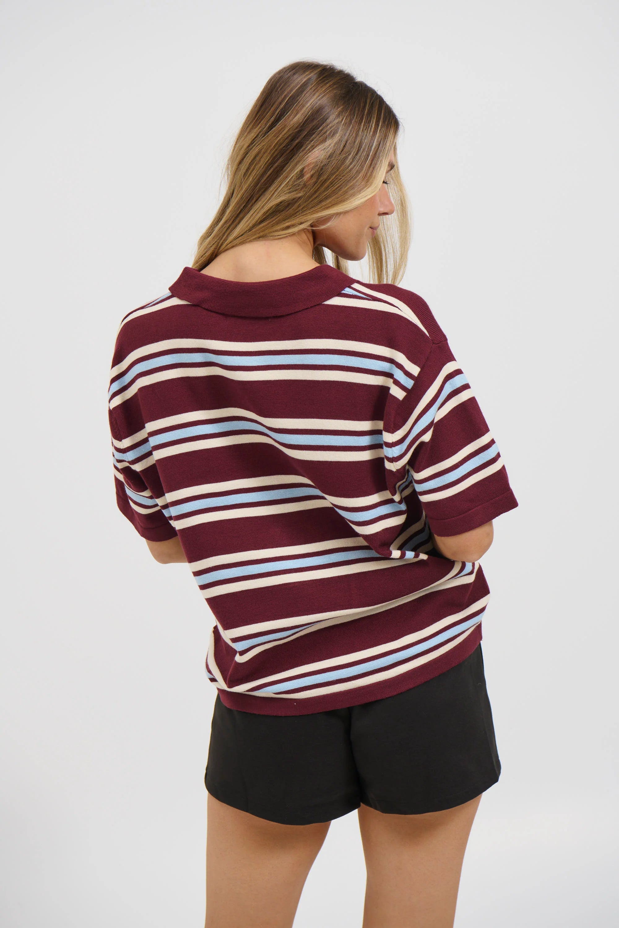 Lynal Short Sleeve Rugby Top Wine